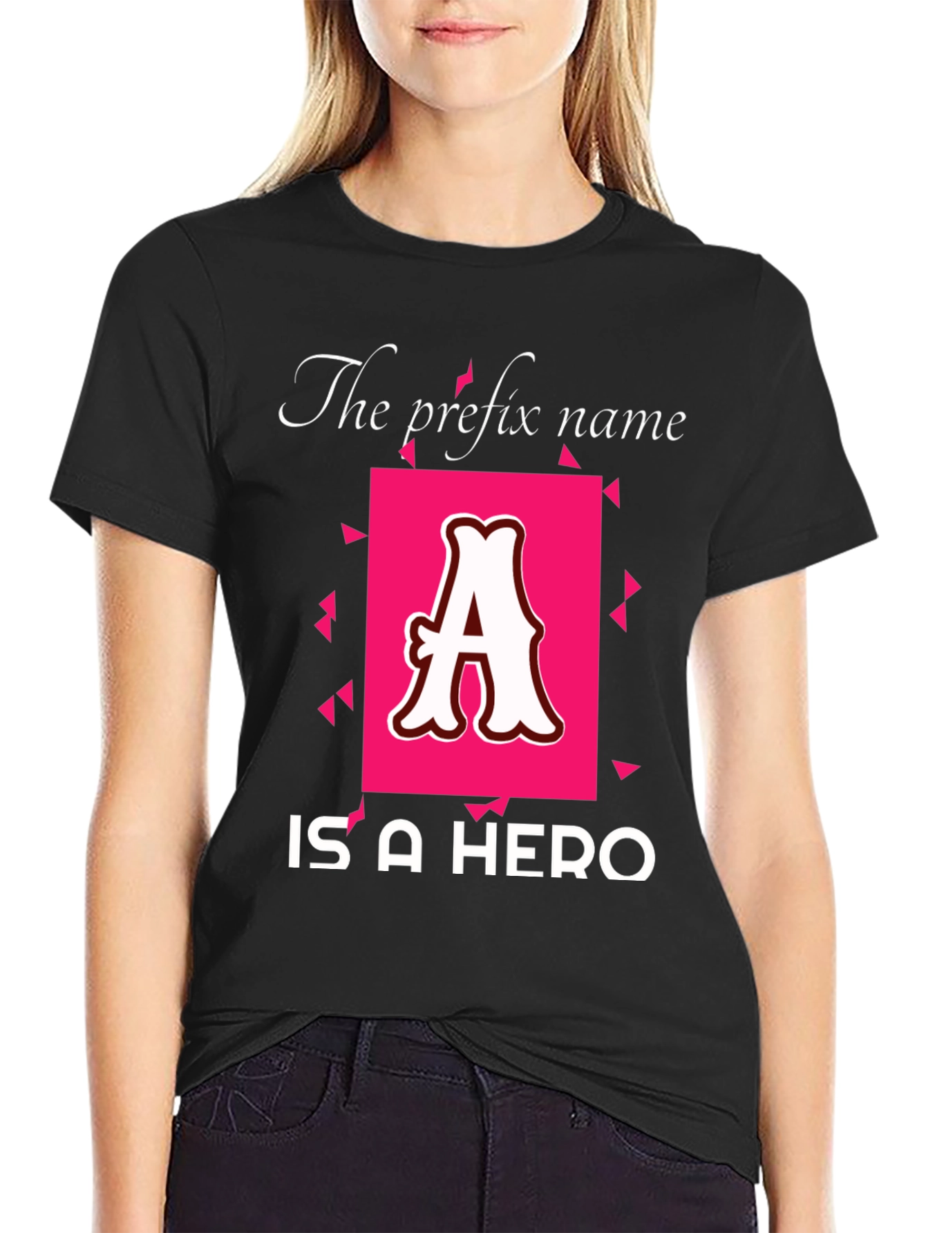 Heroic Name Prefix T-Shirt - Personalized Initial Tee