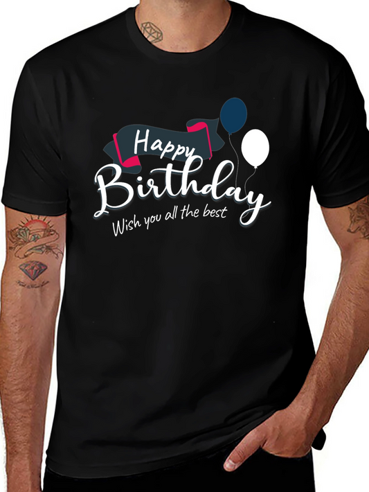 Happy Birthday Graphic Tee - Stylish Celebration Shirt
