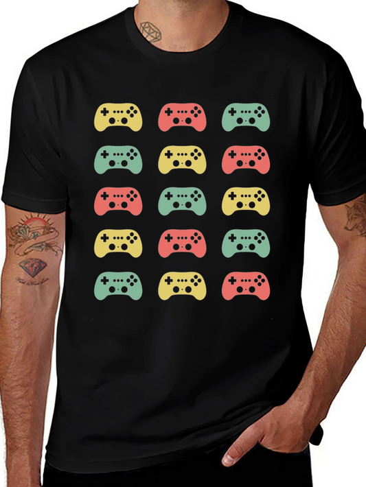 Retro Gaming Controller Pattern T-Shirt
