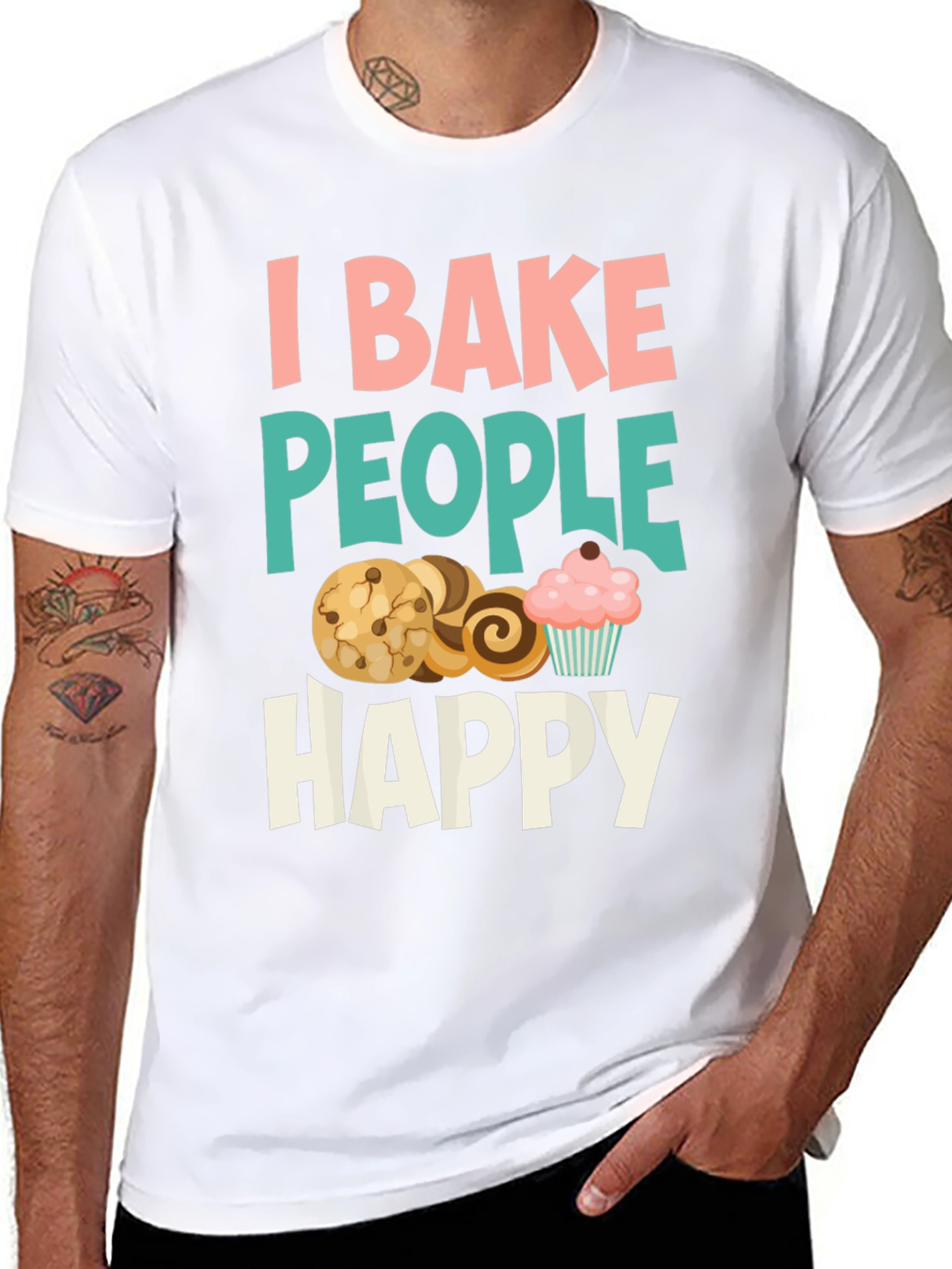 I Bake People Happy Graphic Tee