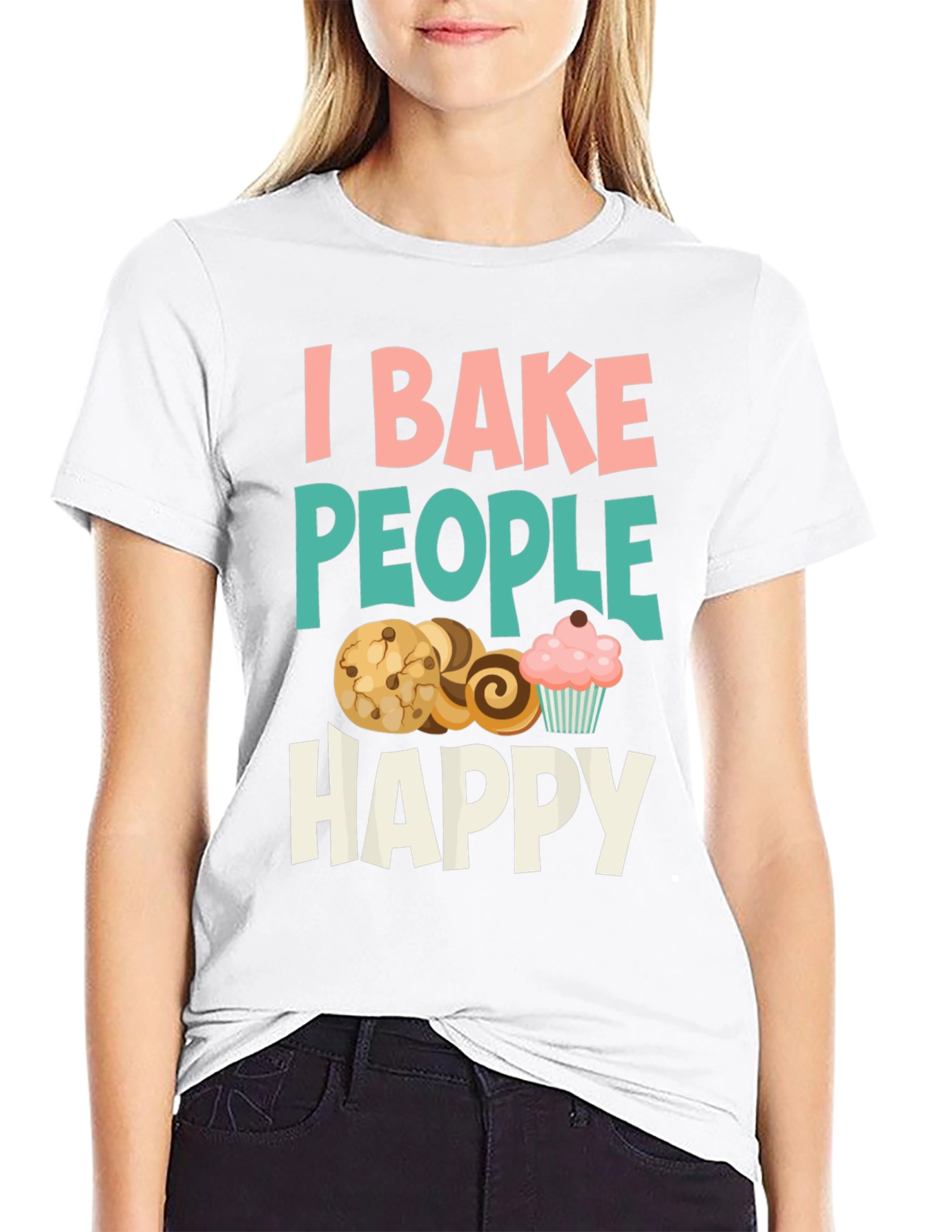 I Bake People Happy Graphic Tee