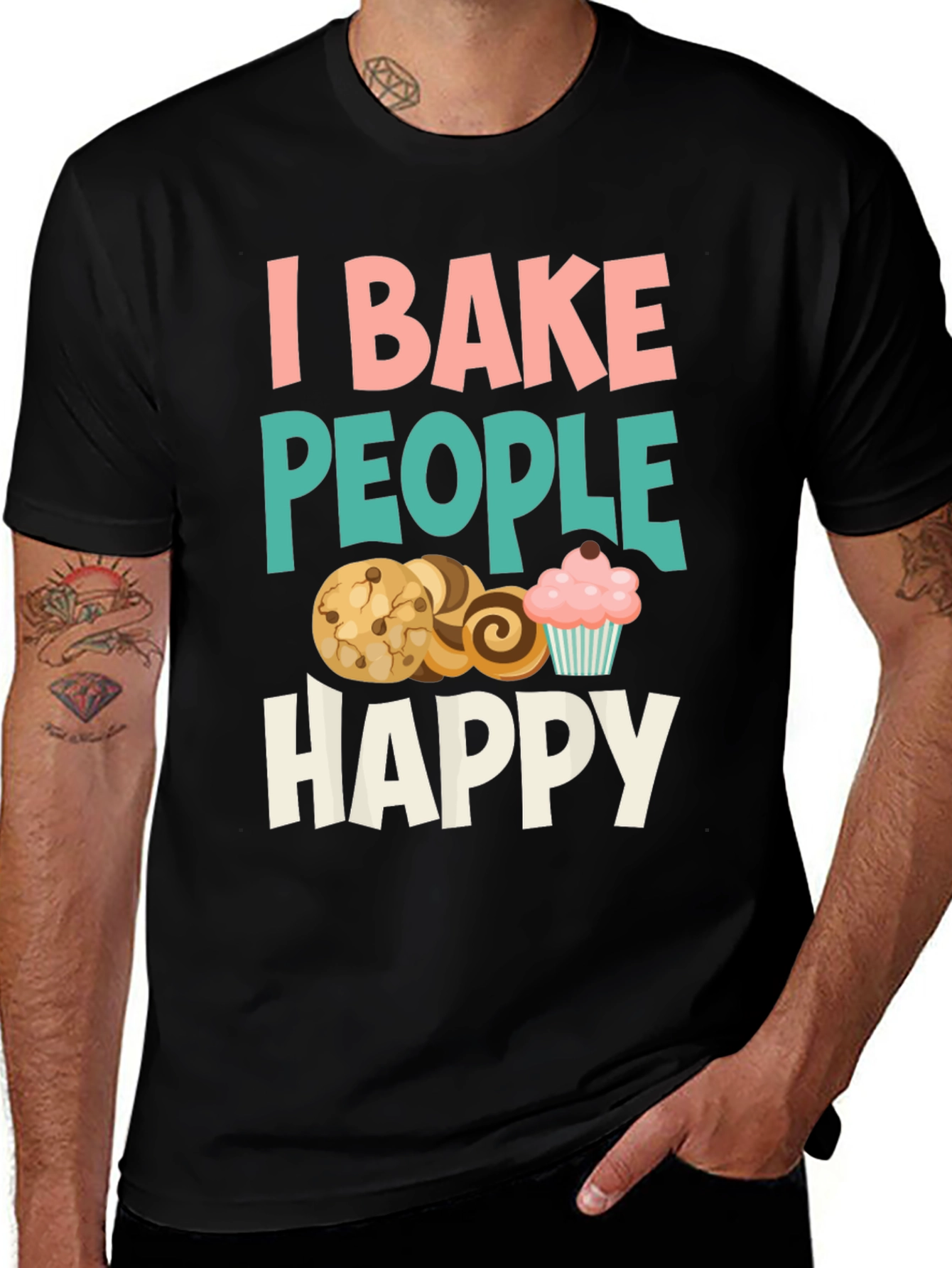 I Bake People Happy Graphic Tee