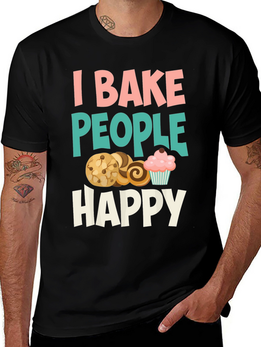 I Bake People Happy Graphic Tee