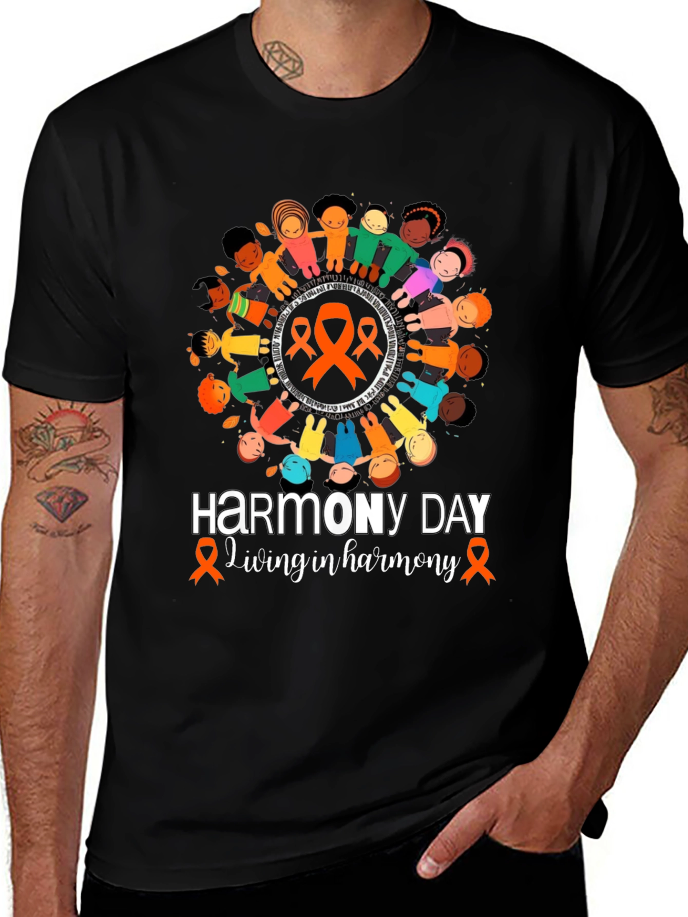 Harmony Day T-Shirt: Living In Harmony Graphic Tee