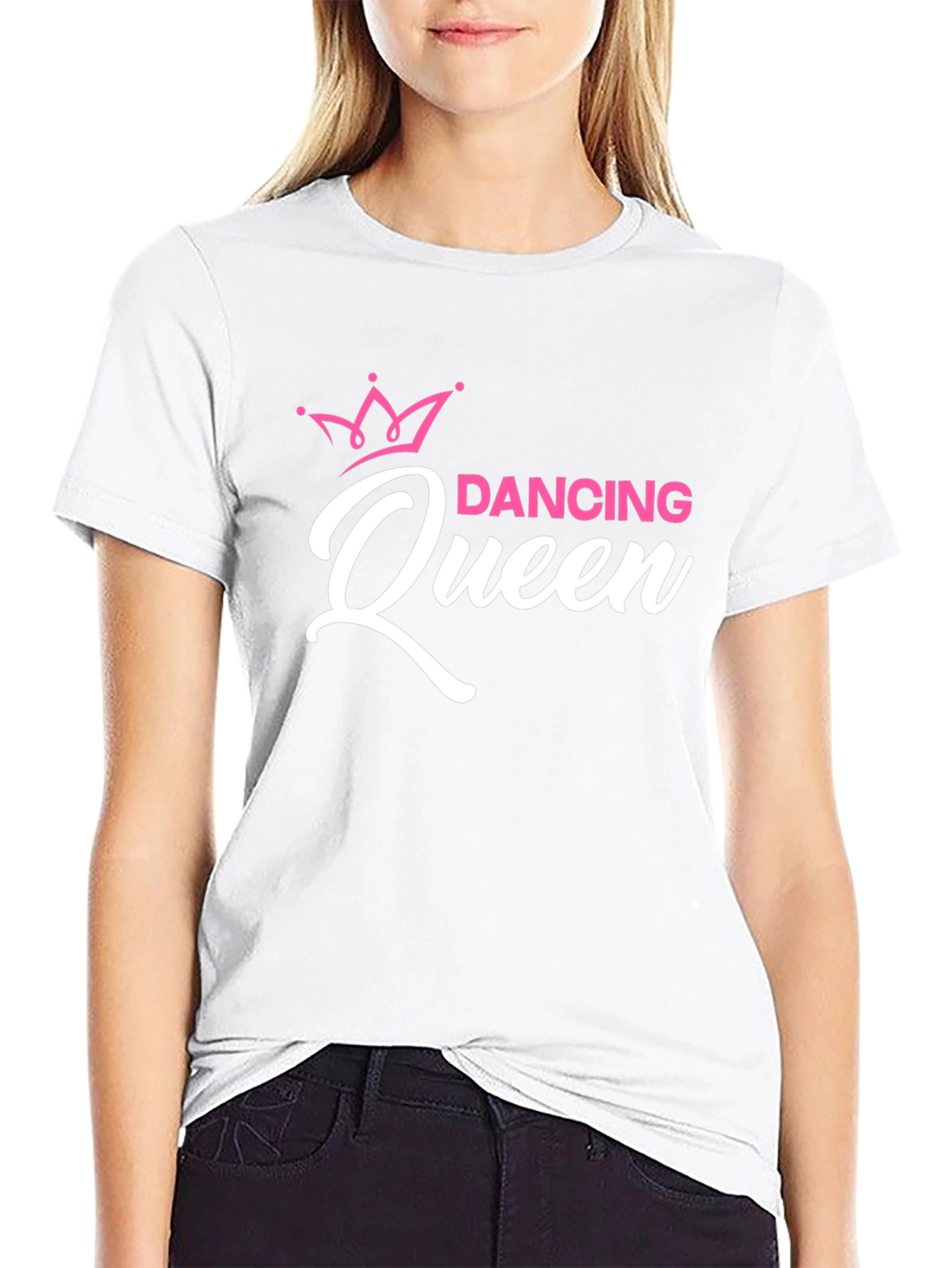 Dancing Queen Graphic Tee - Black Cotton T-Shirt