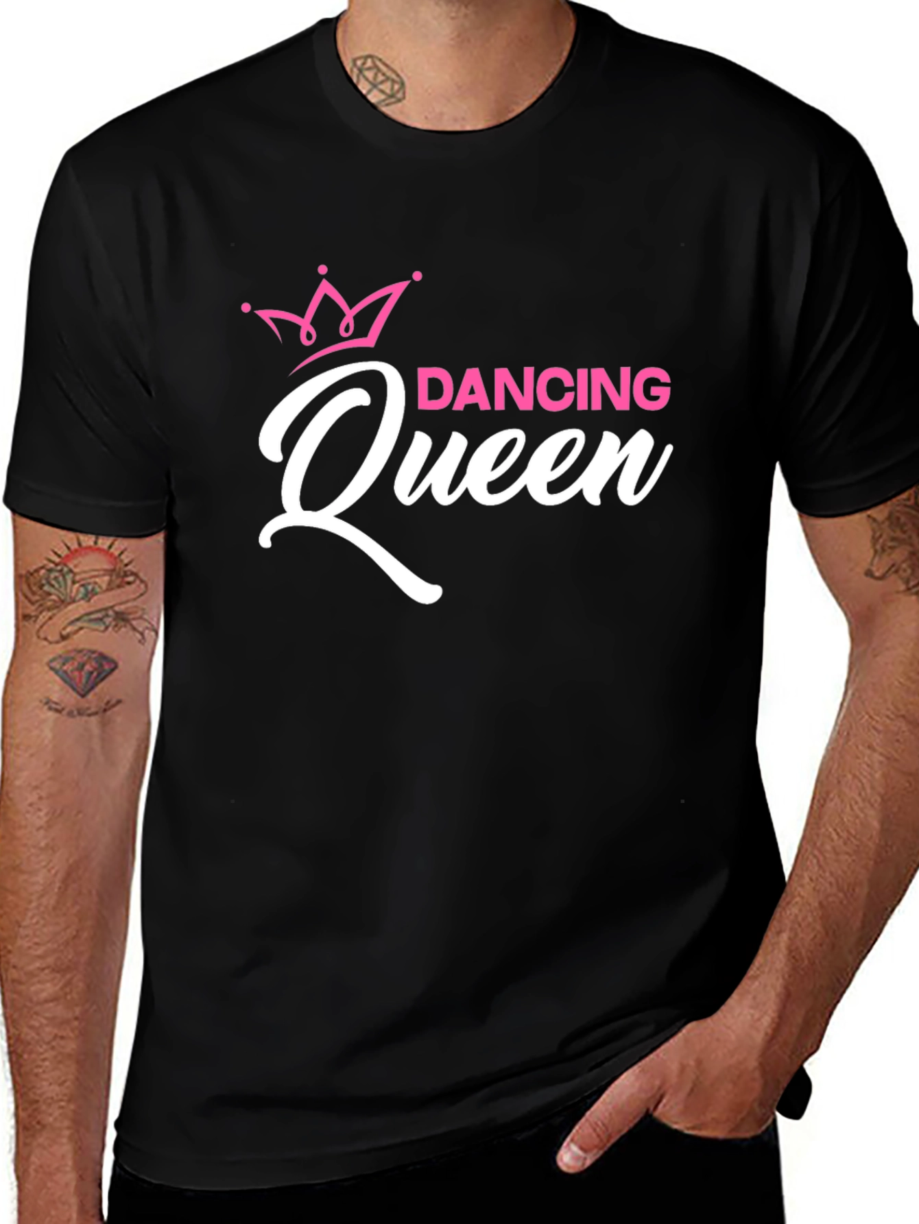 Dancing Queen Graphic Tee - Black Cotton T-Shirt