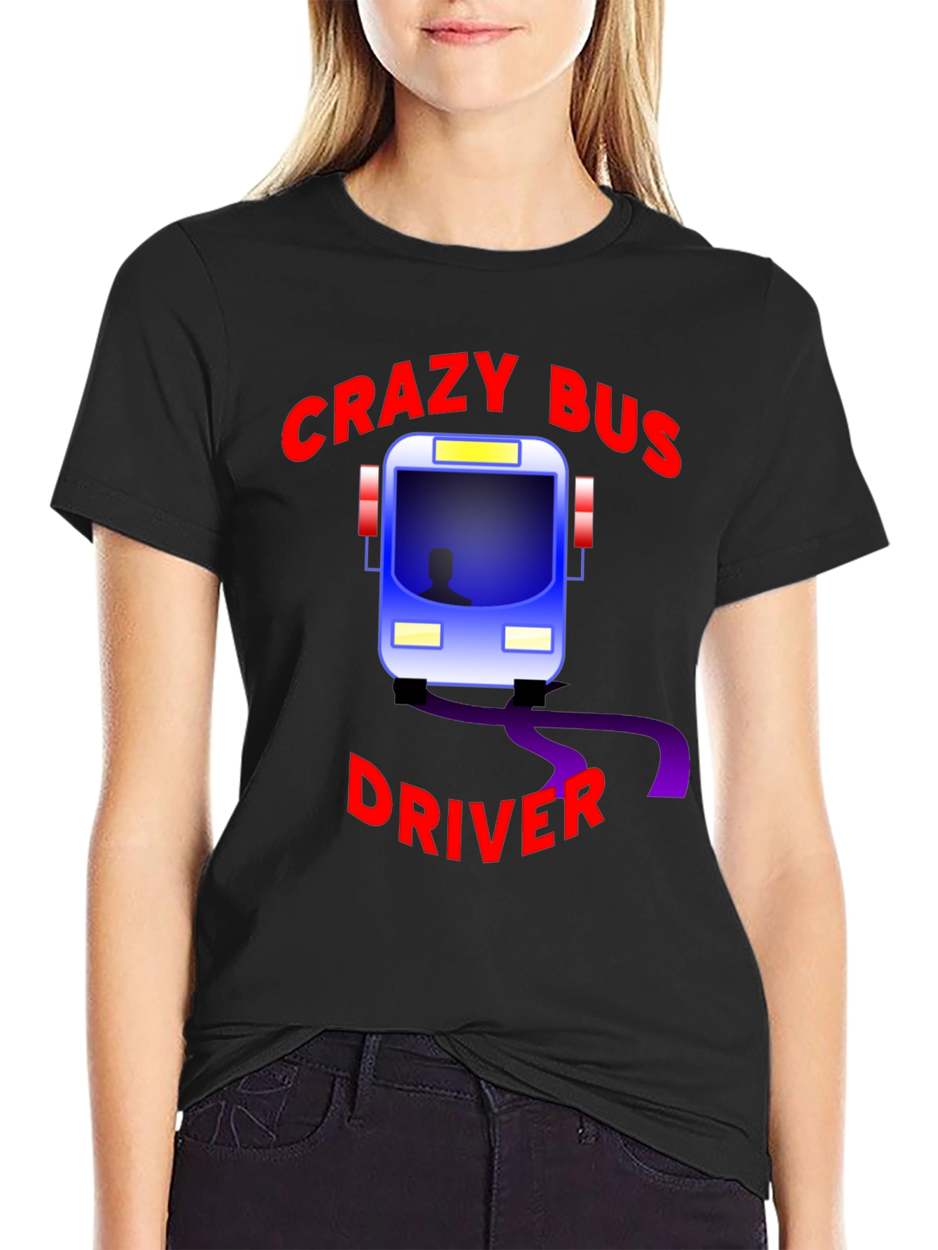 Crazy Bus Driver Graphic T-Shirt