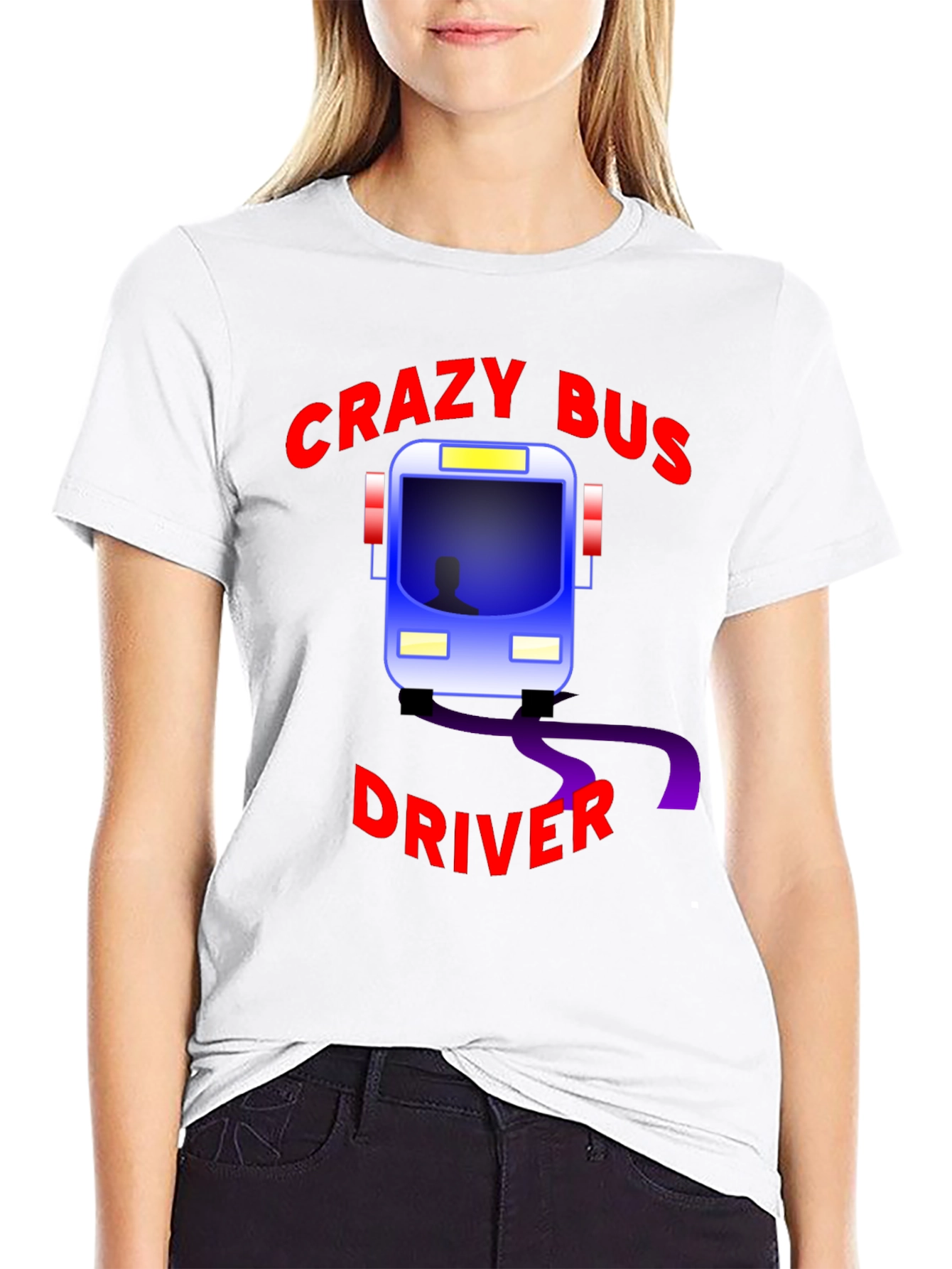 Crazy Bus Driver Graphic T-Shirt
