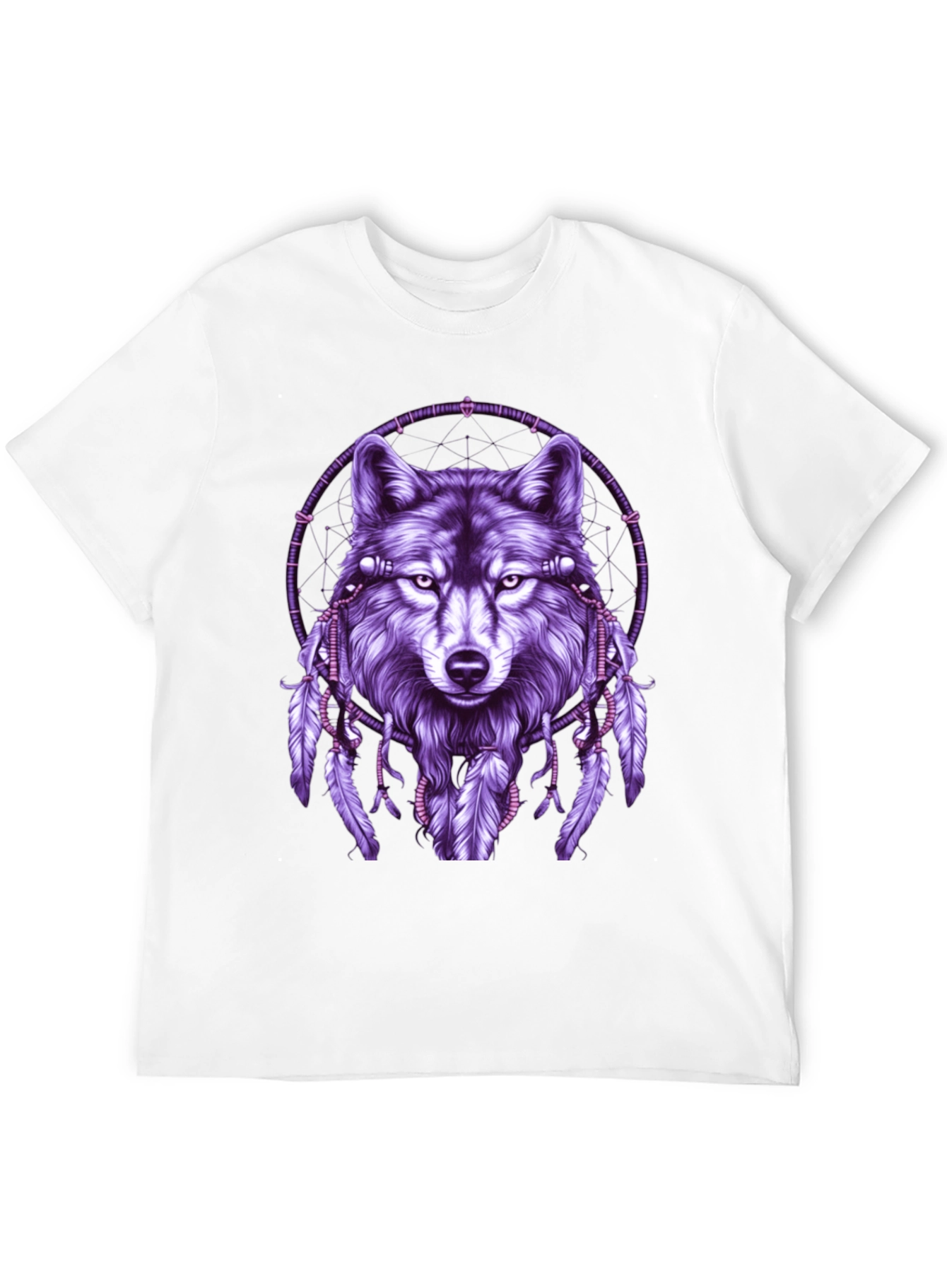 Wolf Dreamcatcher Graphic Tee - Black