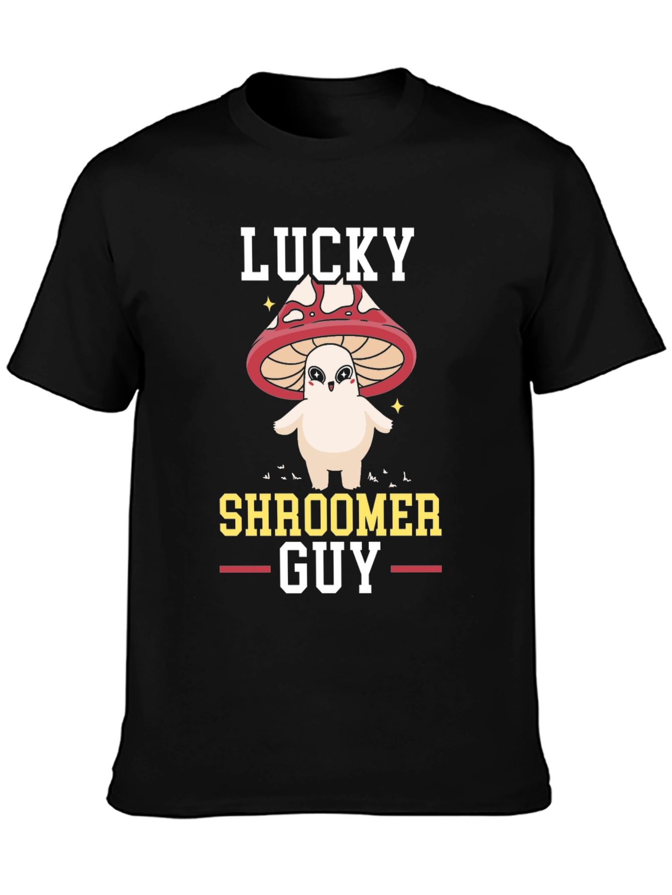 Lucky Shroomer Guy Black T-Shirt