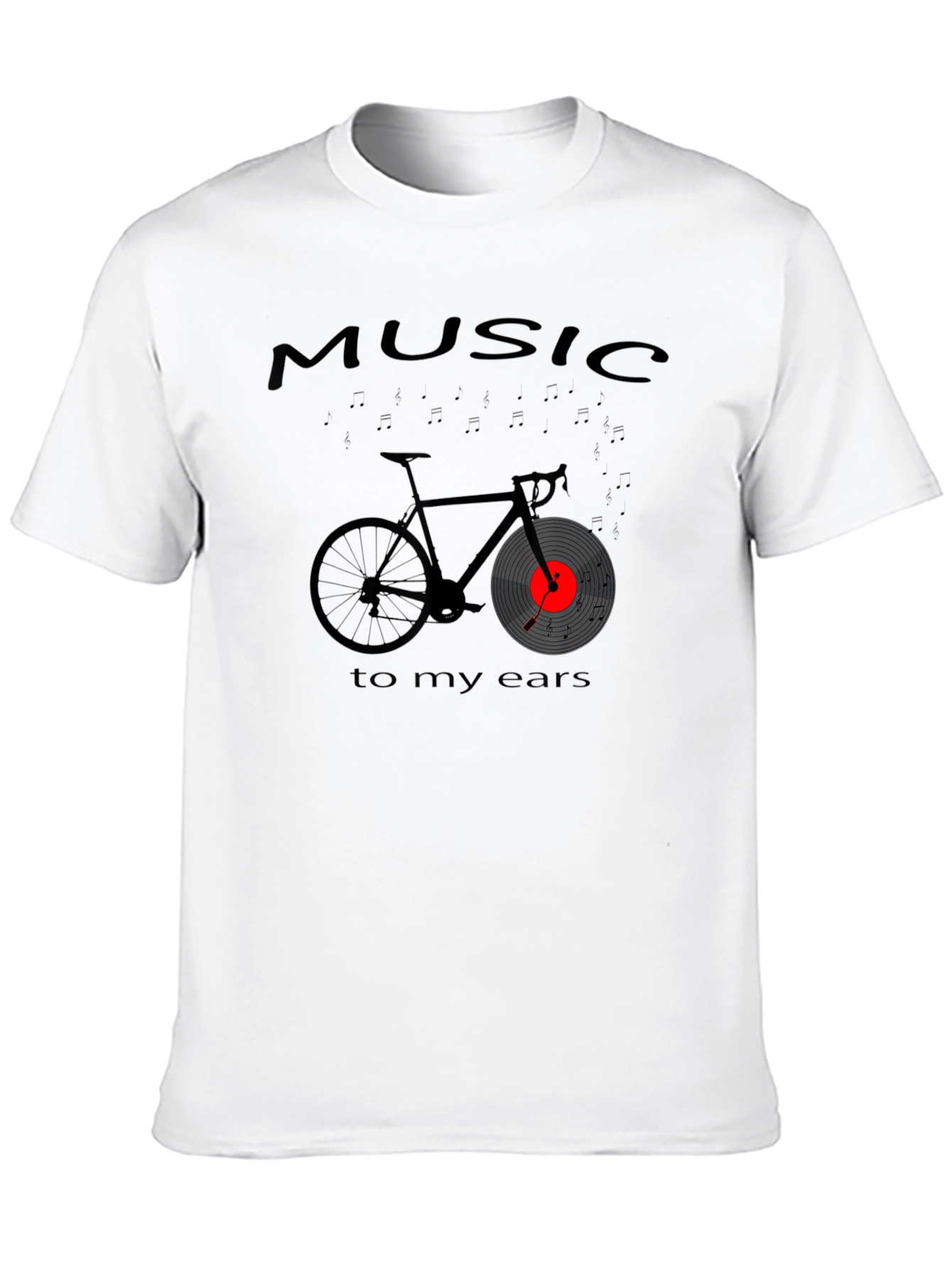 Music Bicycle T-Shirt - Black
