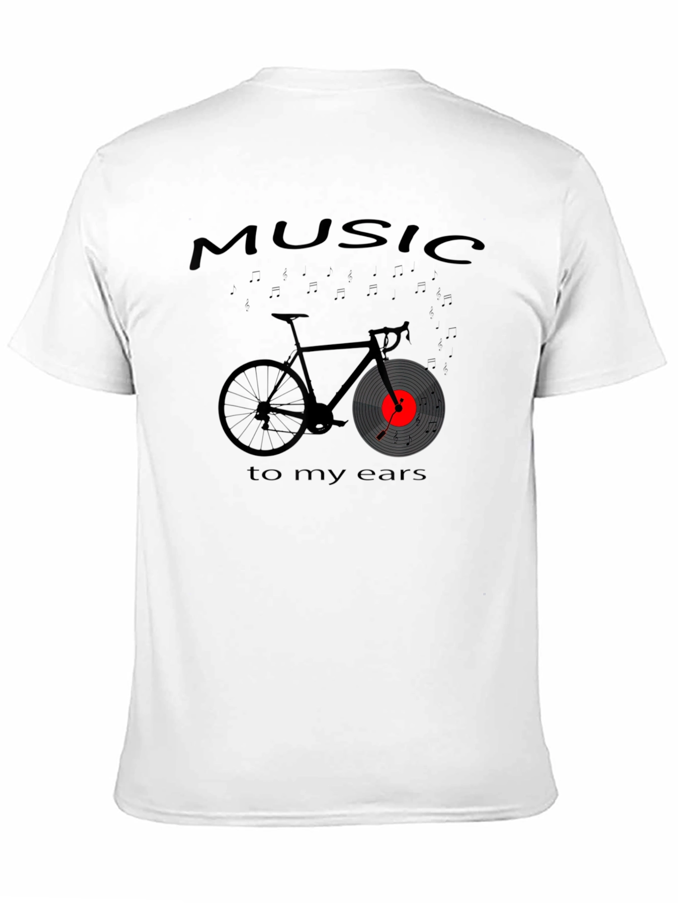 Music Bicycle T-Shirt - Black