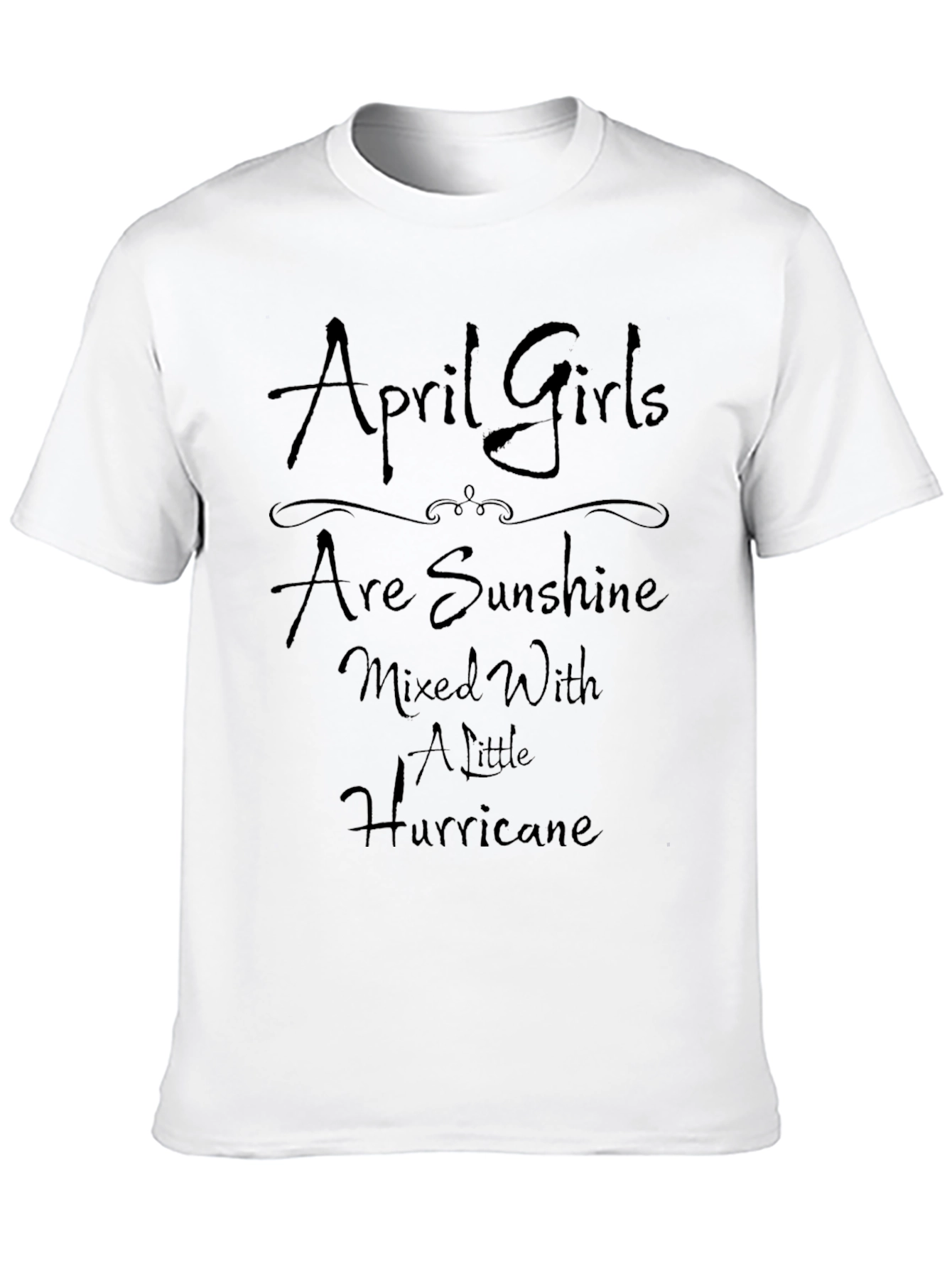 April Girls Sunshine and Hurricane Black T-Shirt