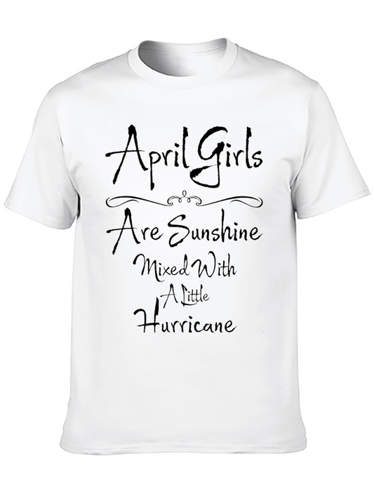 April Girls Sunshine and Hurricane Black T-Shirt
