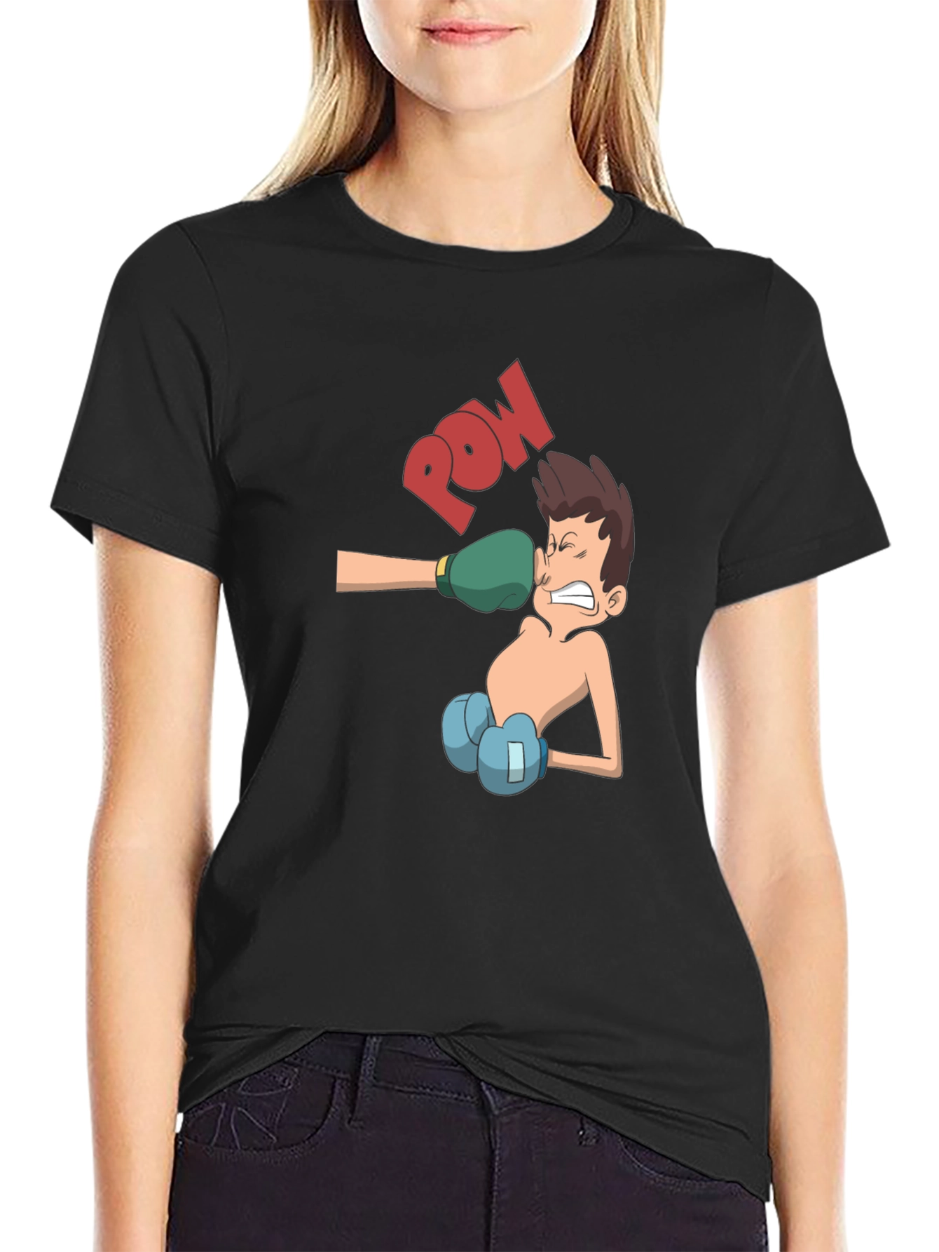 Cartoon Boxer T-Shirt - Punch Design