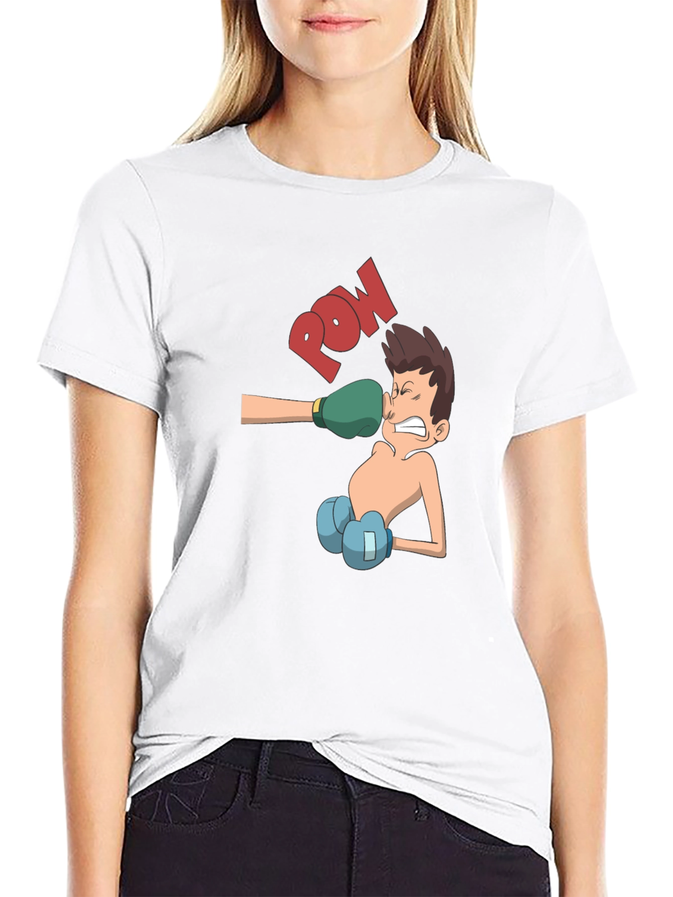 Cartoon Boxer T-Shirt - Punch Design