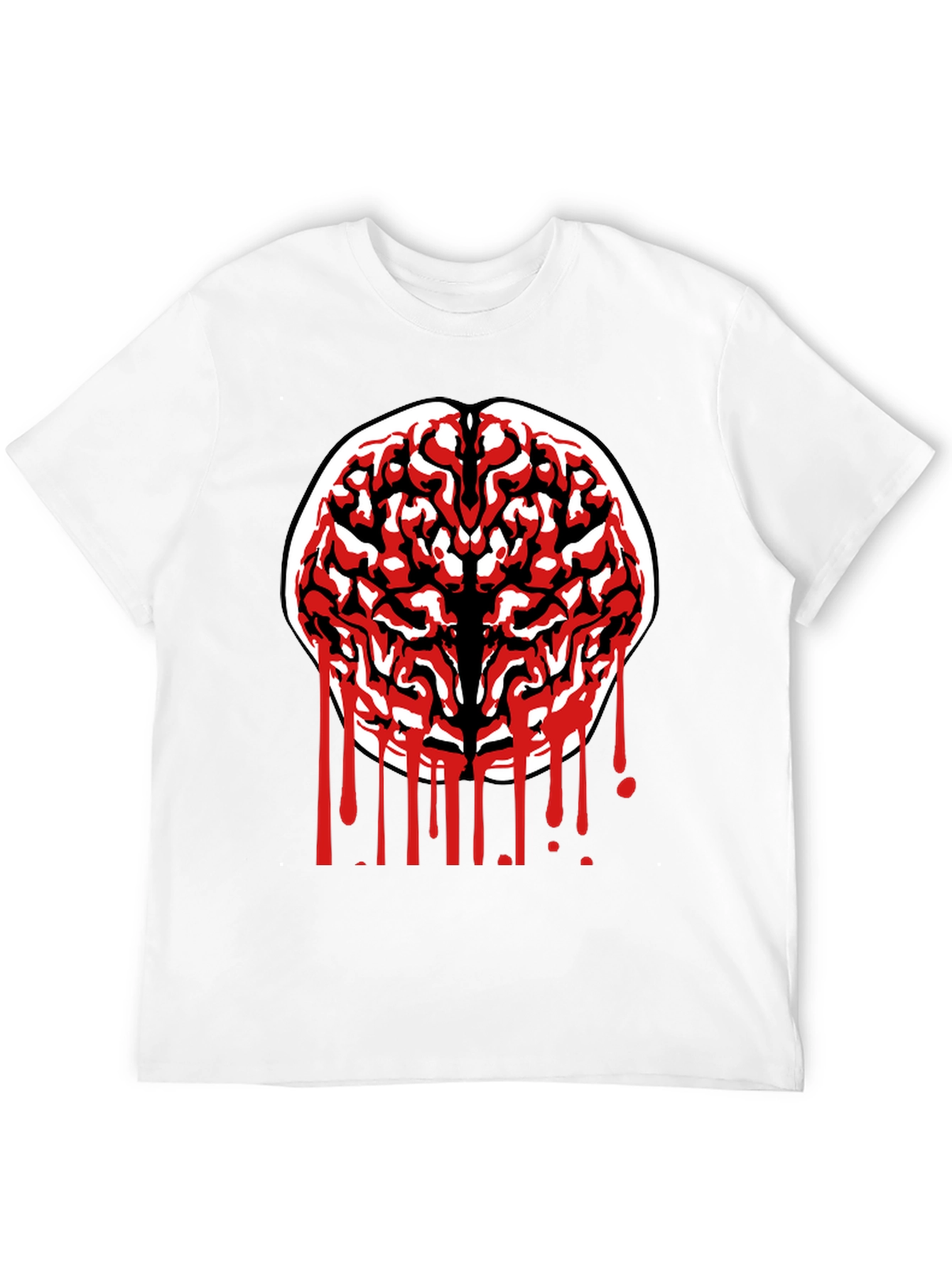Brain Graphic Tee - Black Cotton Blend