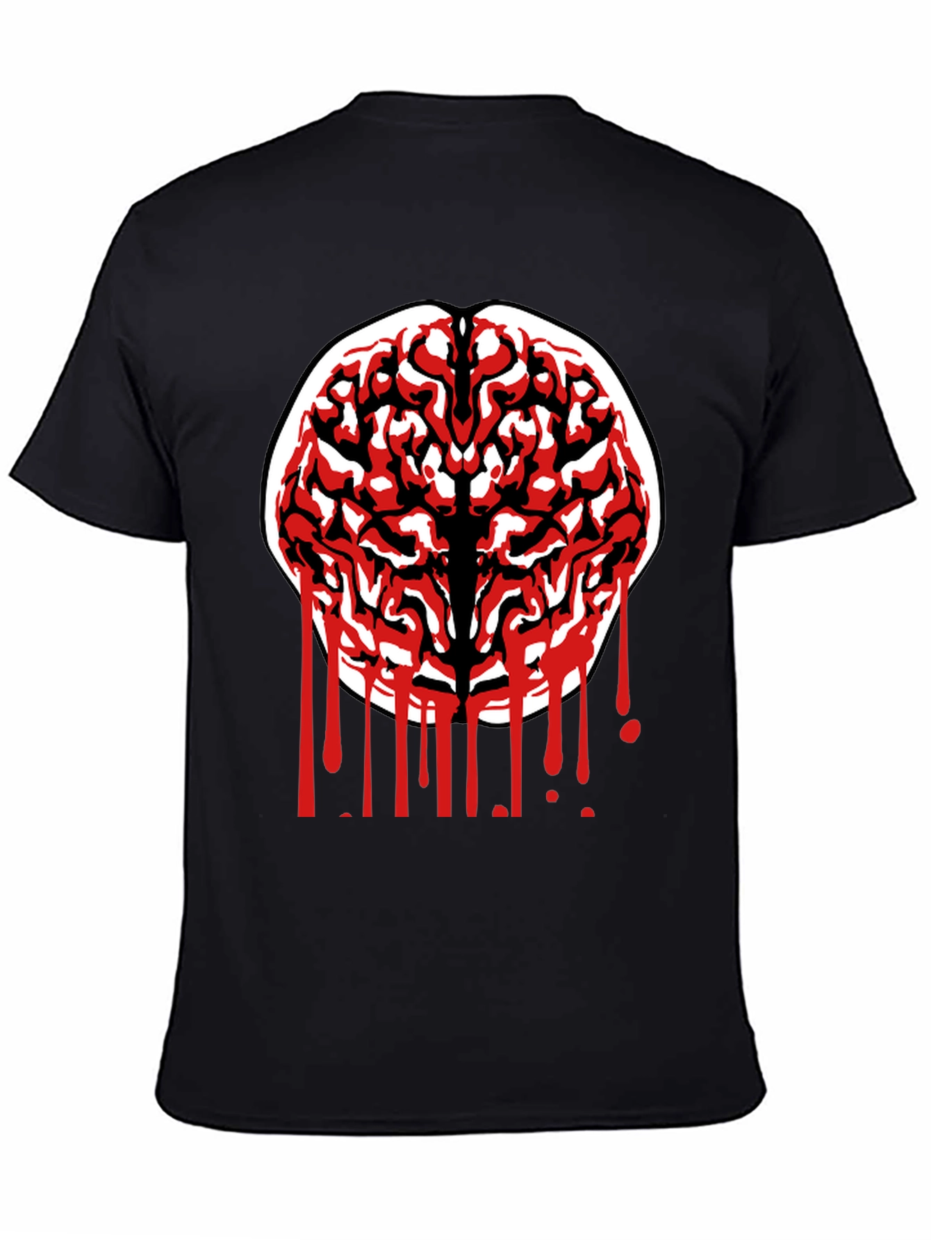 Brain Graphic Tee - Black Cotton Blend