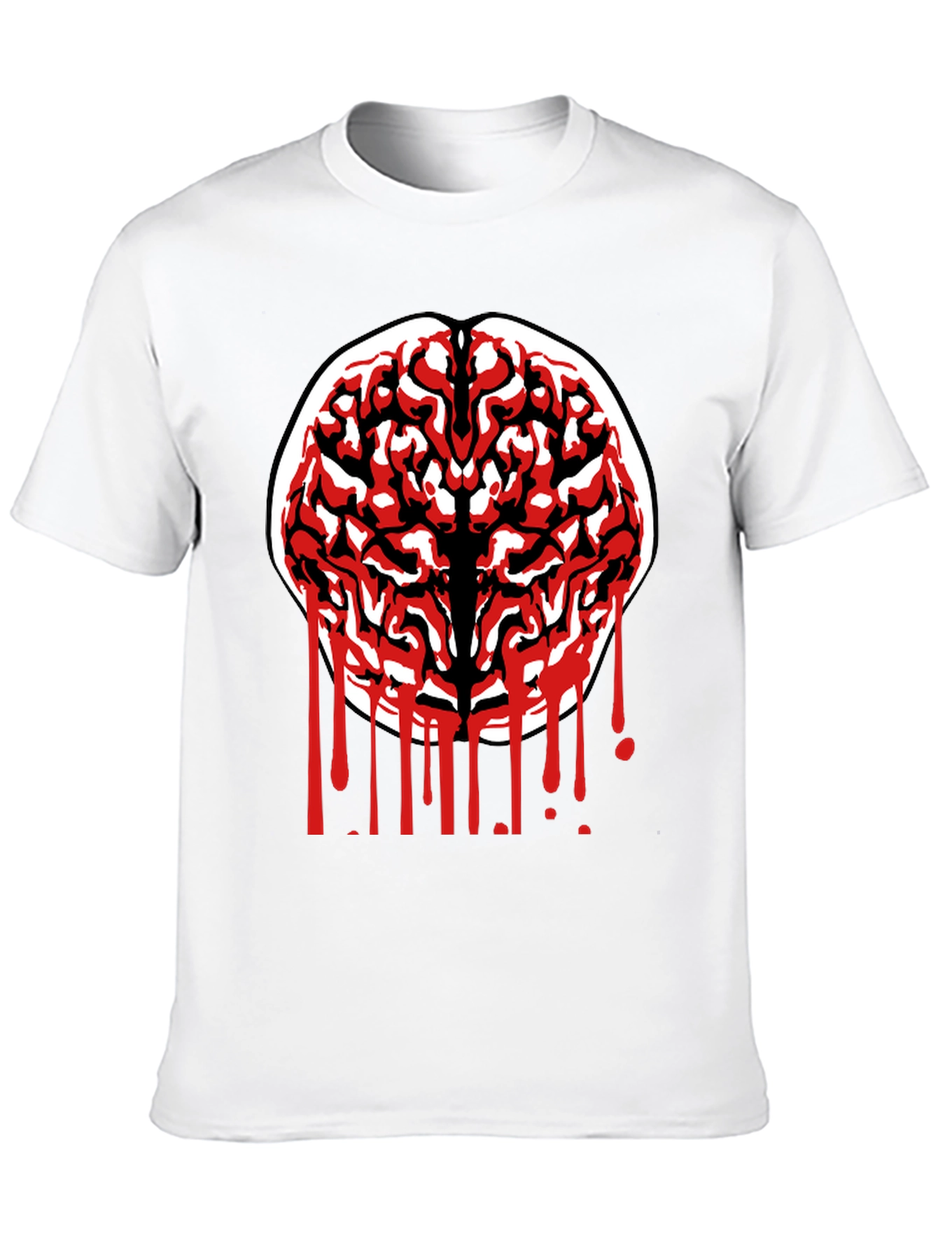 Brain Graphic Tee - Black Cotton Blend