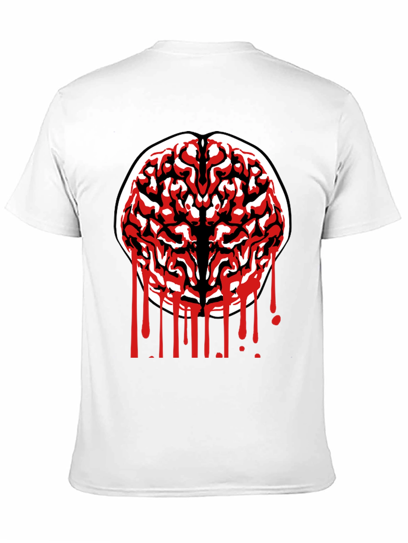 Brain Graphic Tee - Black Cotton Blend
