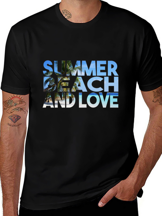 Summer Beach and Love Graphic T-Shirt