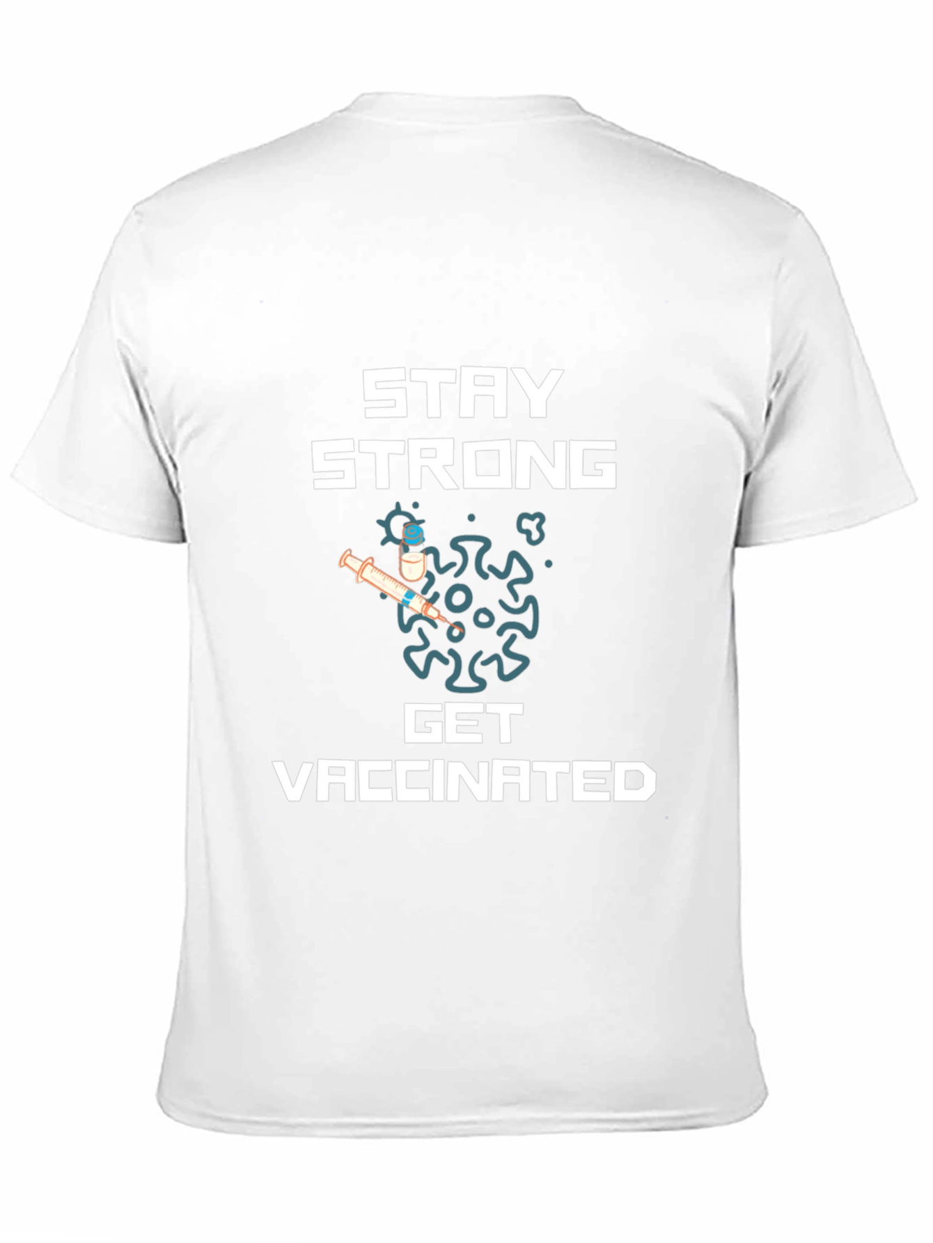 Stay Strong Get Vaccinated Graphic Tee - Black