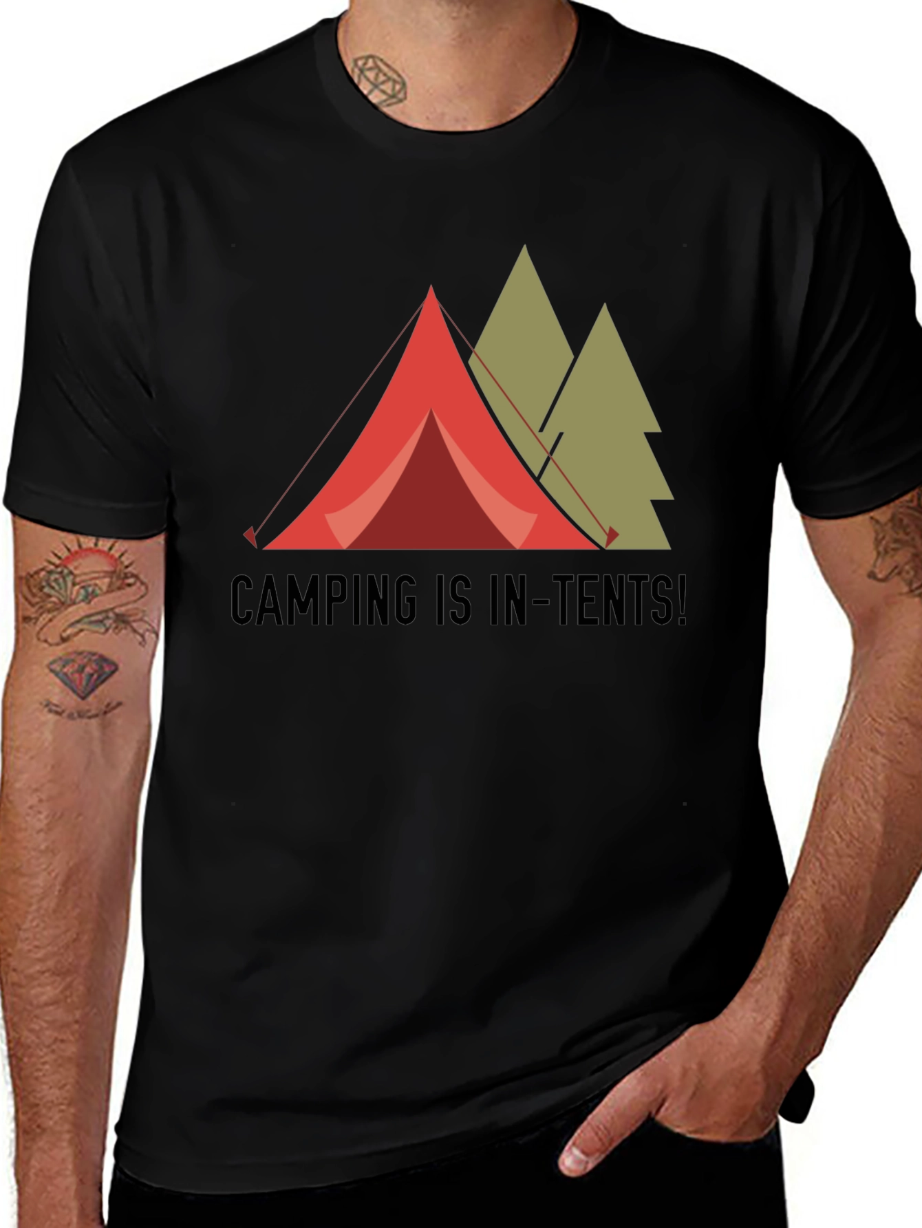 Camping is In-Tents! Graphic T-Shirt