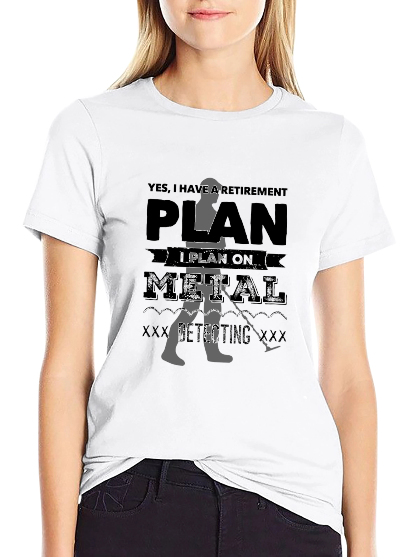 Retirement Plan Metal Detecting Black T-Shirt