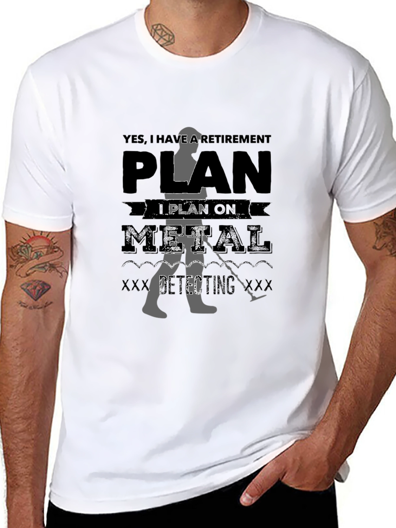 Retirement Plan Metal Detecting Black T-Shirt