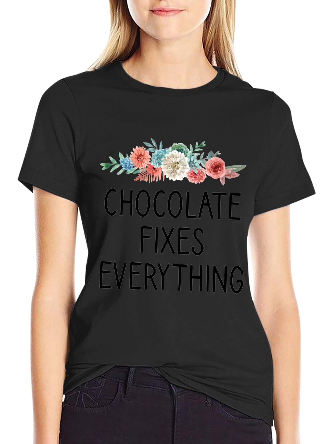 Chocolate Fixes Everything Graphic Tee