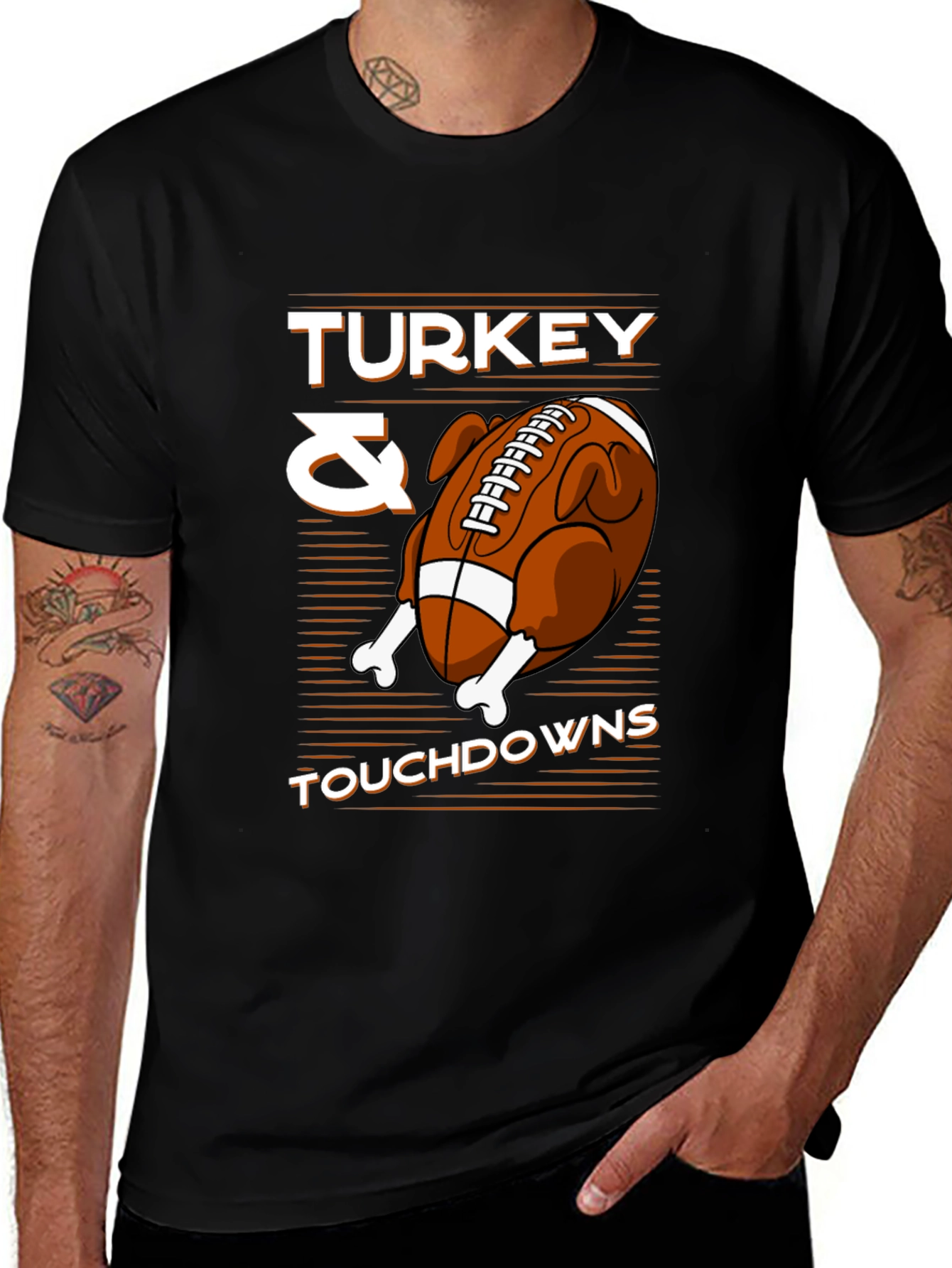 Turkey & Touchdowns Graphic T-Shirt