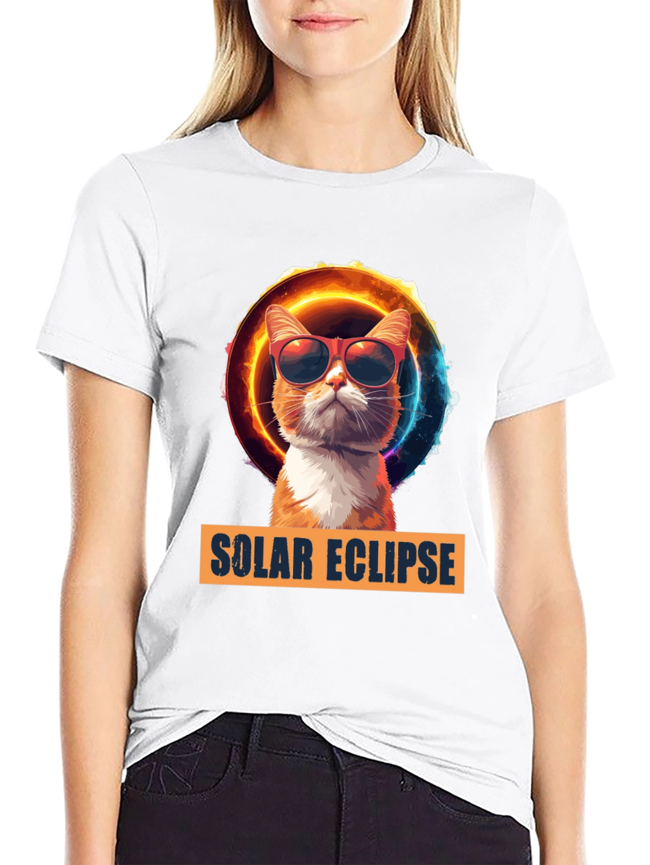 Solar Eclipse Cat T-Shirt