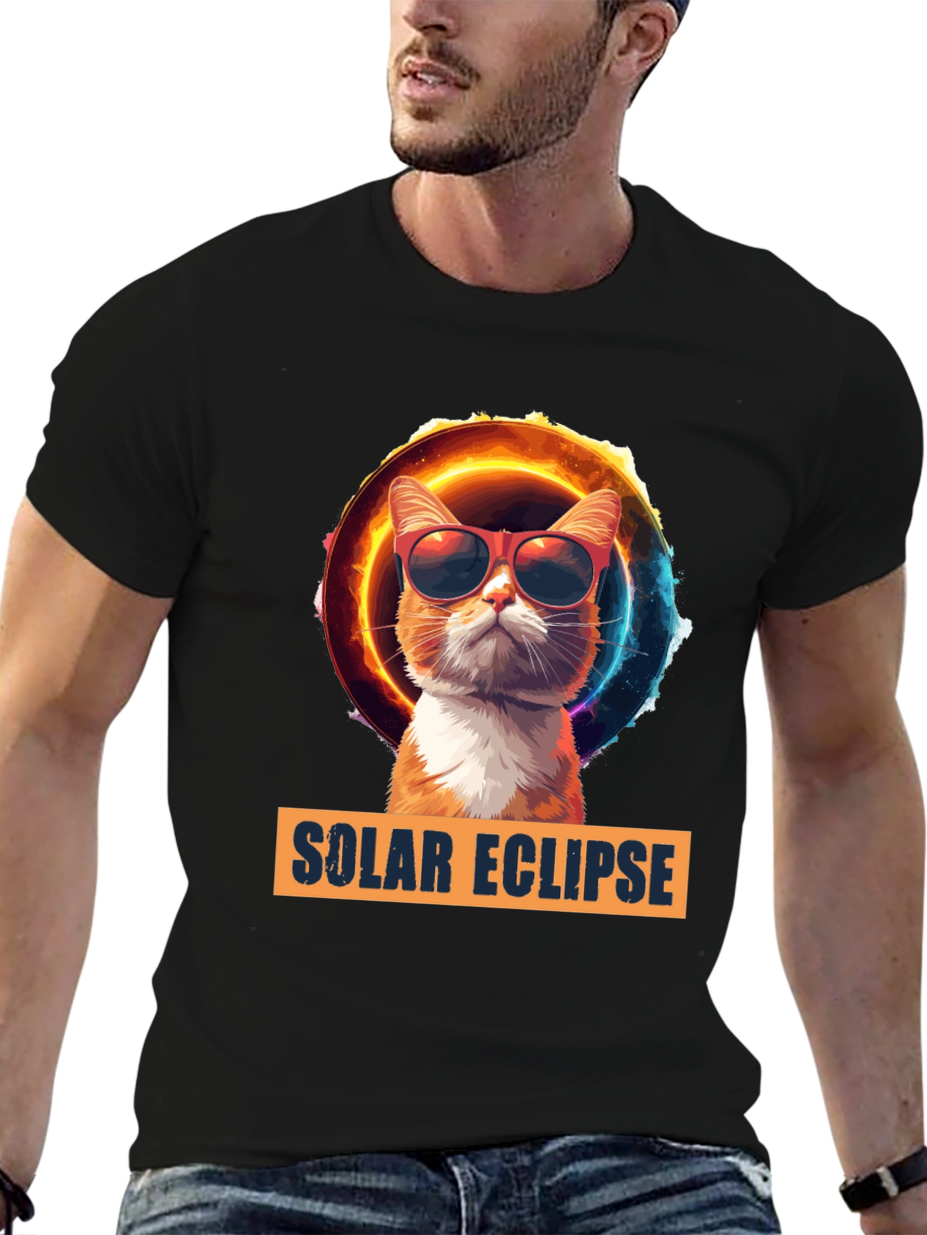 Solar Eclipse Cat T-Shirt