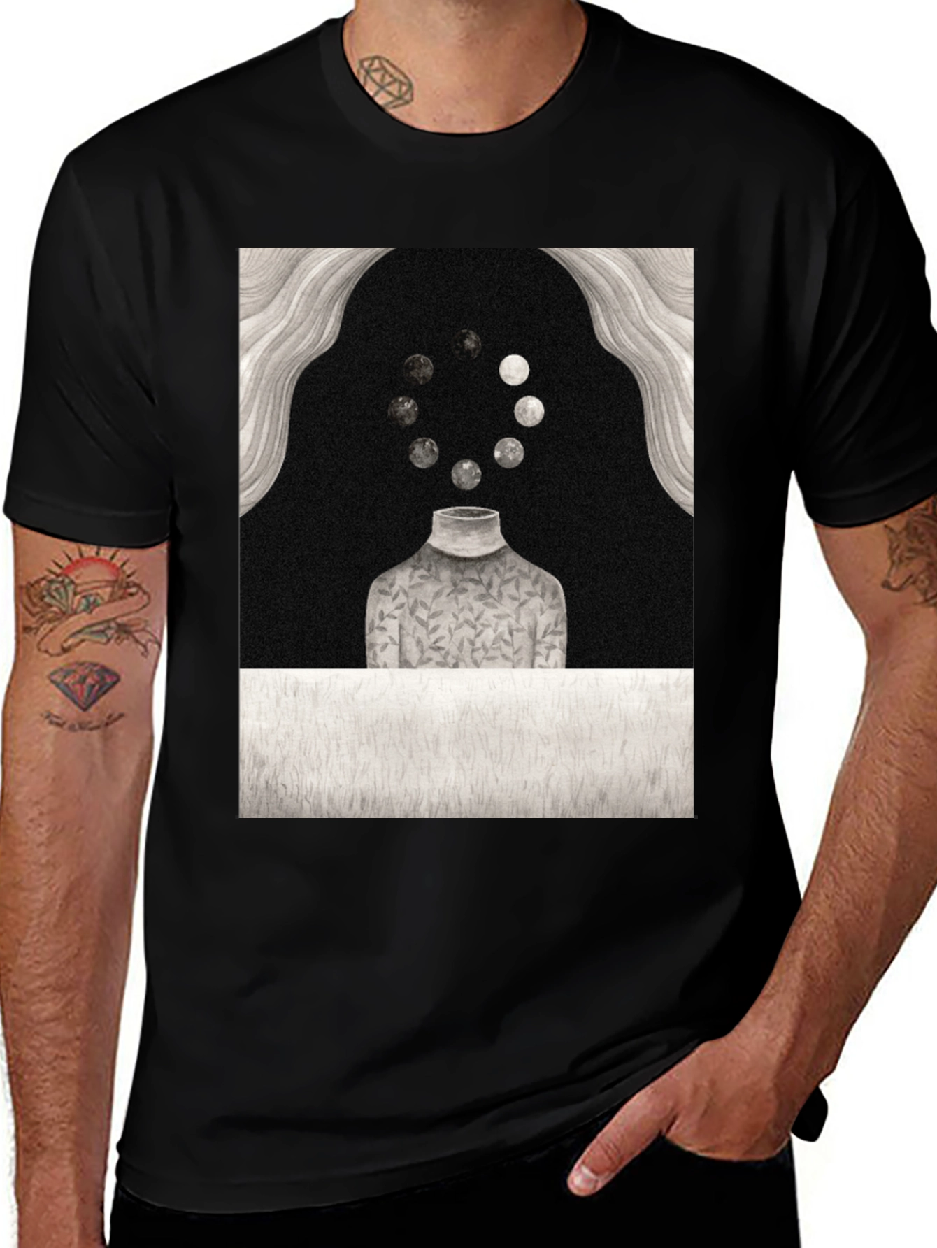 Abstract Art Tee - Moon Phase T-Shirt