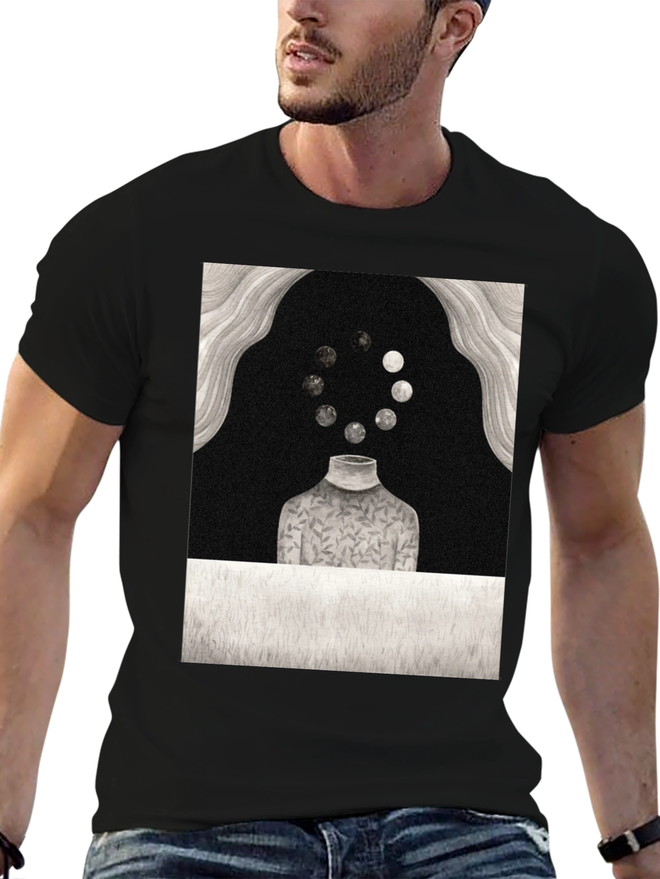 Abstract Art Tee - Moon Phase T-Shirt