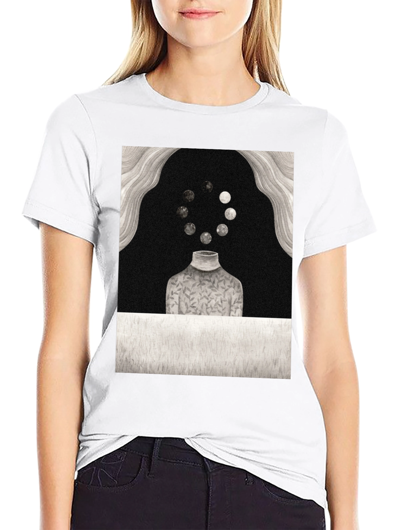 Abstract Art Tee - Moon Phase T-Shirt