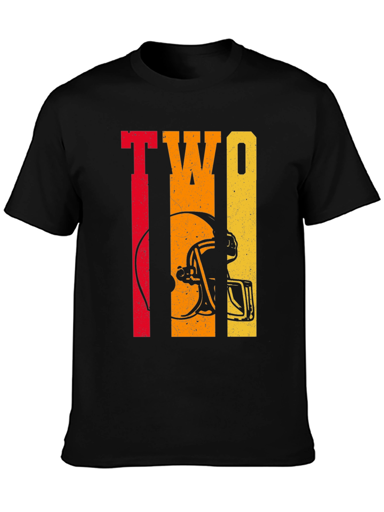 Retro TWO Football Helmet Graphic Tee