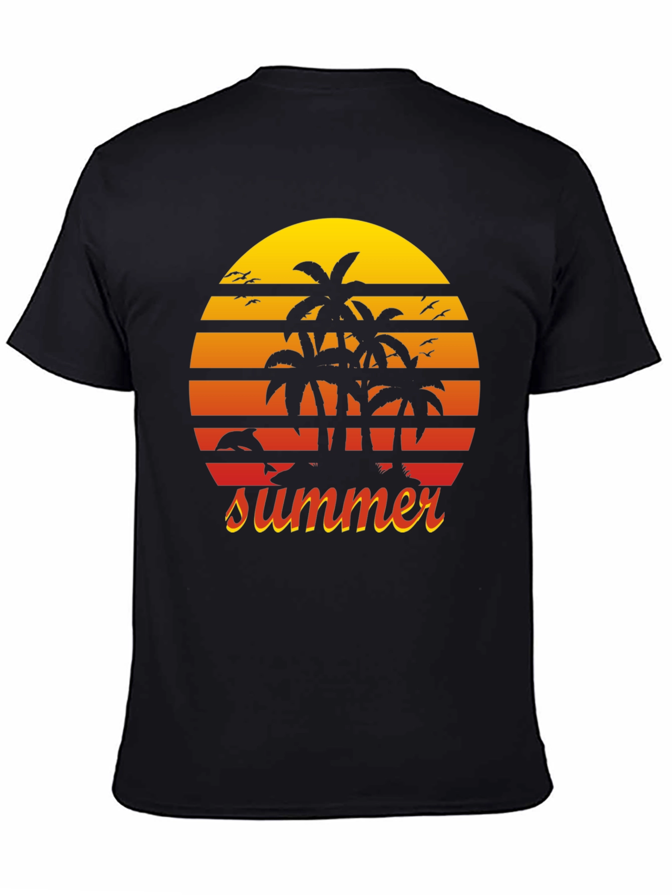 Summer Palm Tree Sunset Graphic Tee