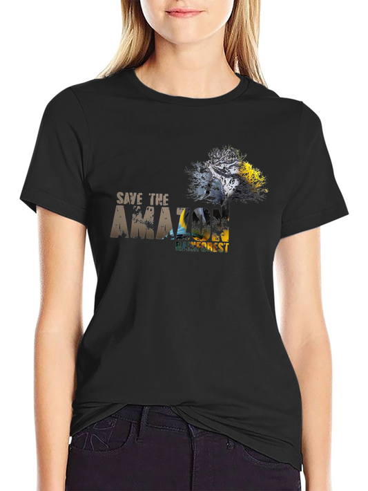 Save the Amazon Rainforest Graphic Tee - Black
