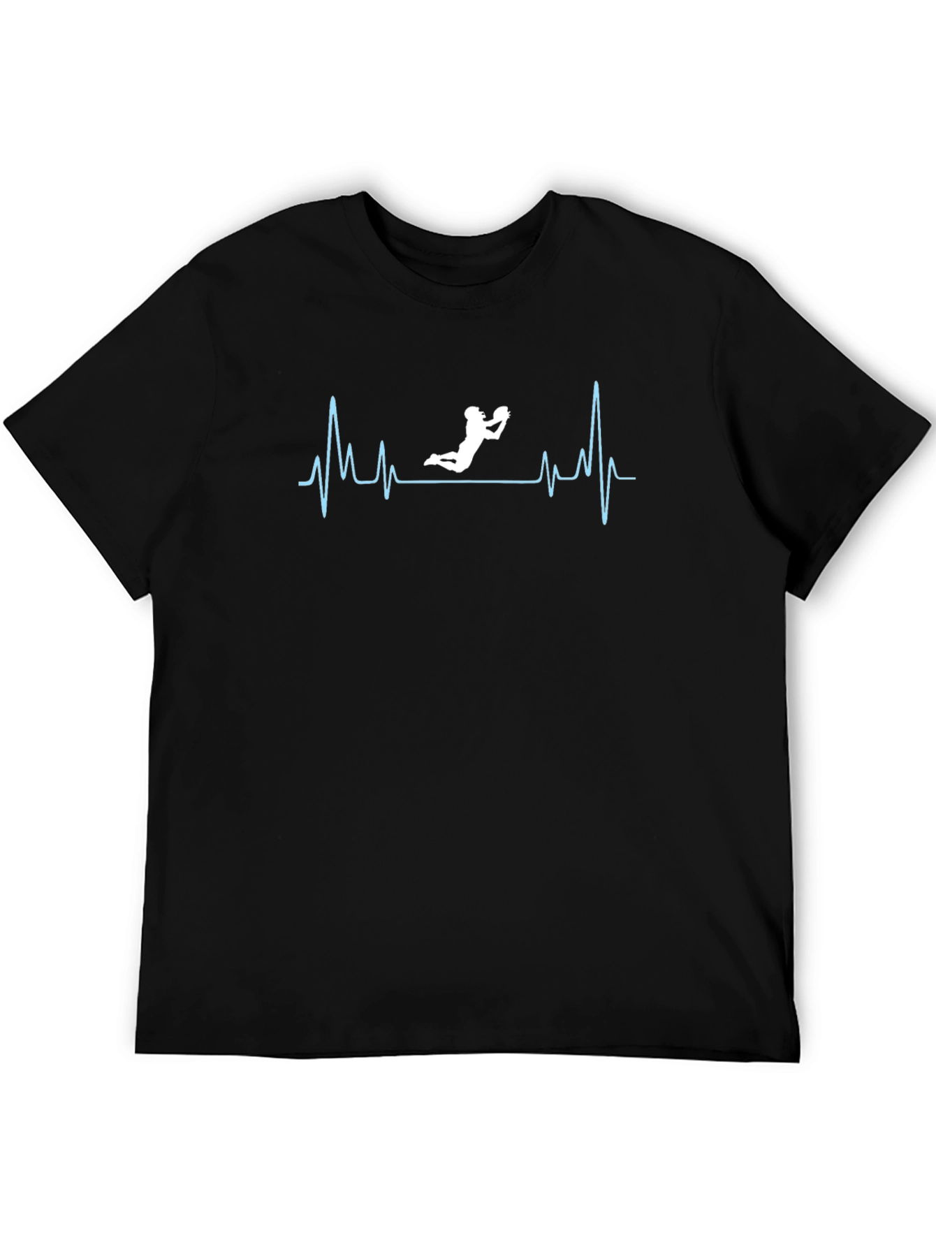 Rugby Heartbeat Black T-Shirt