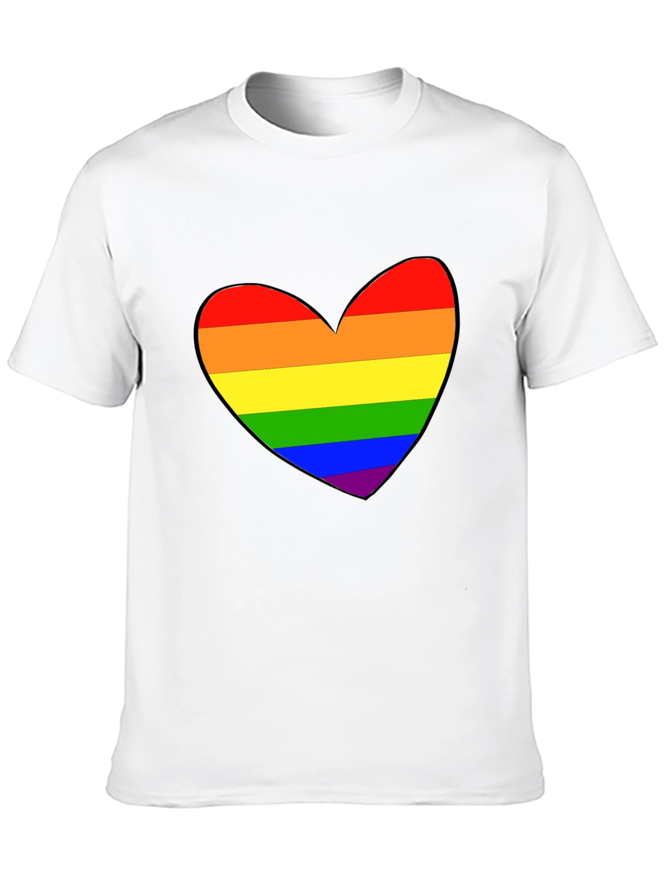 Pride Heart Black T-Shirt