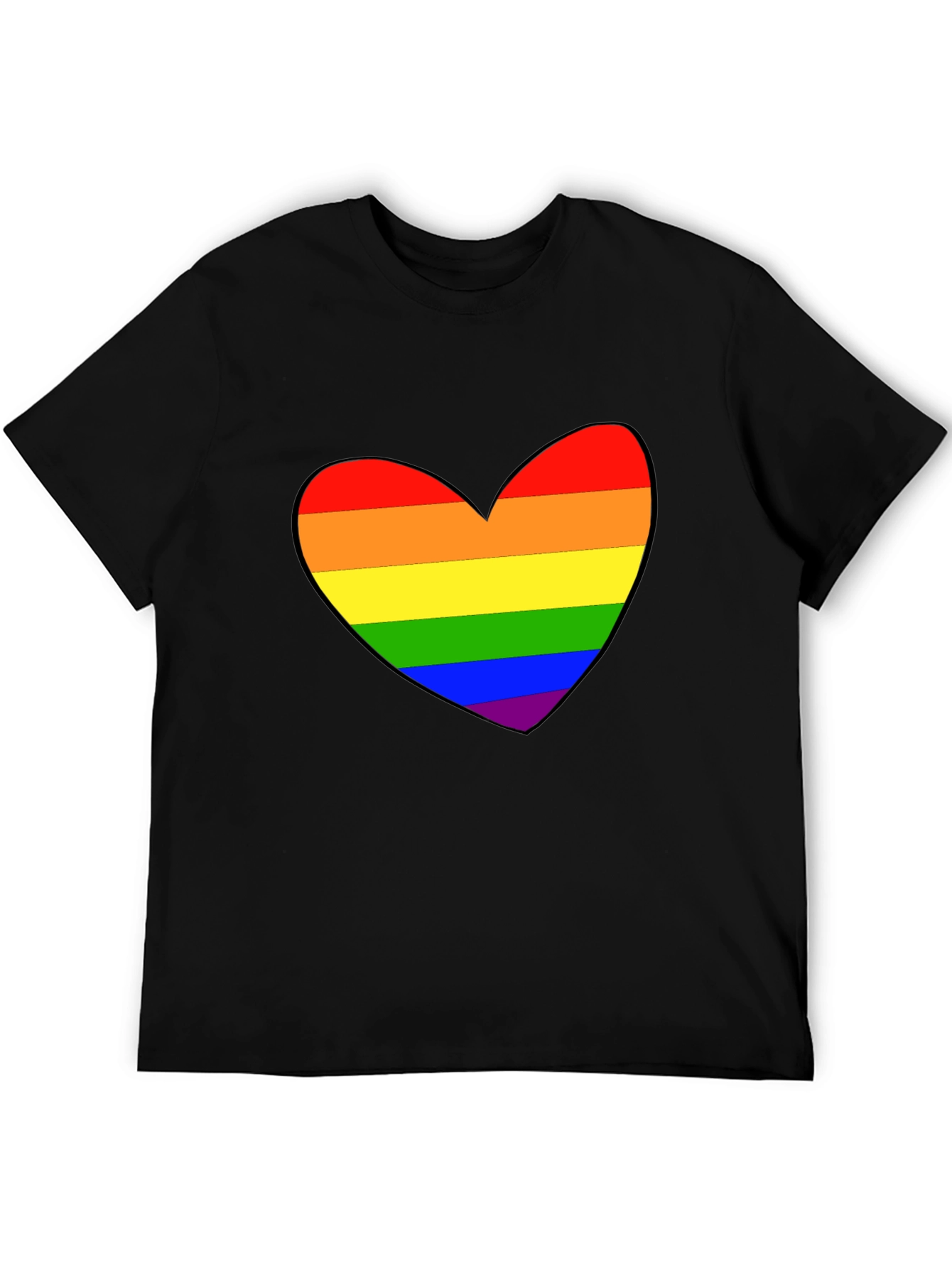 Pride Heart Black T-Shirt