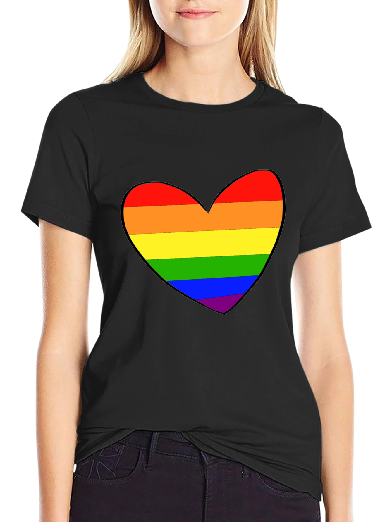 Pride Heart Black T-Shirt
