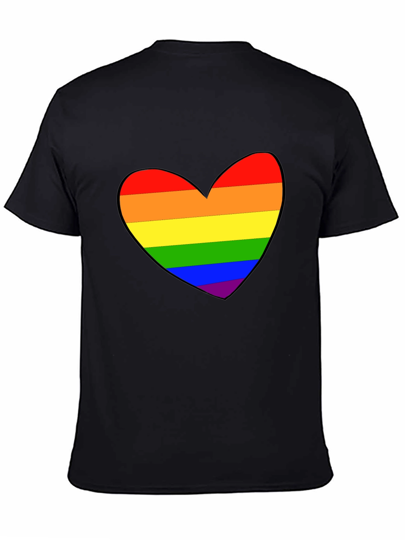 Pride Heart Black T-Shirt