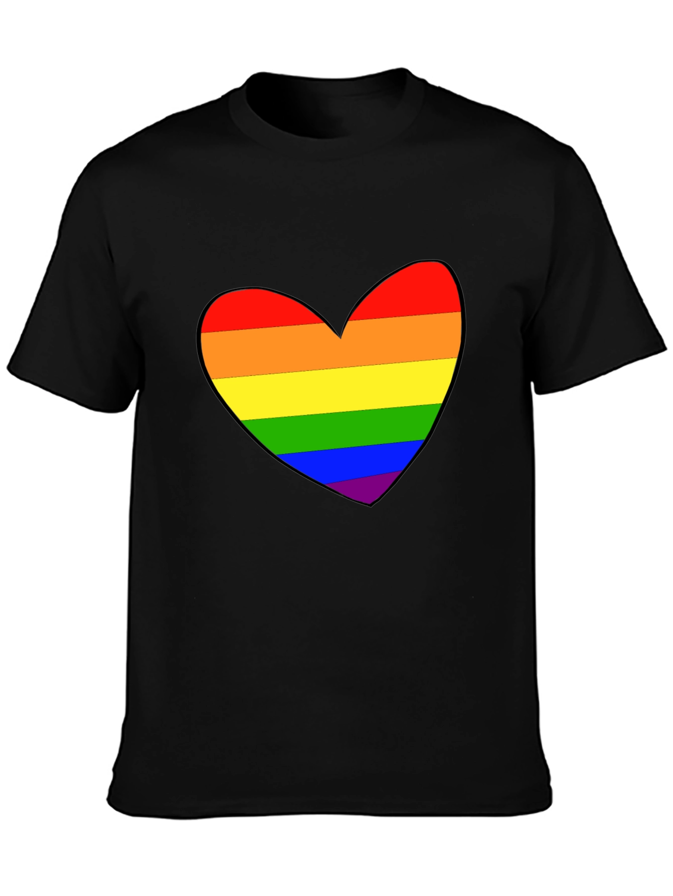 Pride Heart Black T-Shirt