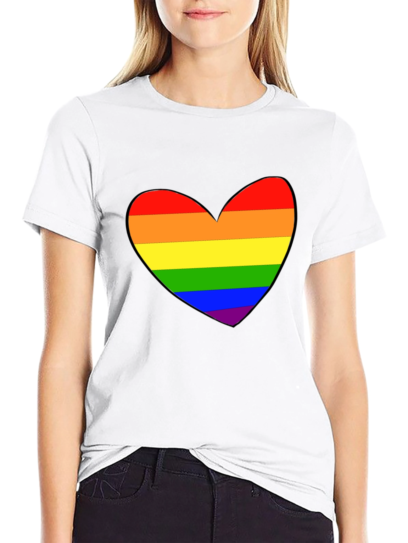 Pride Heart Black T-Shirt