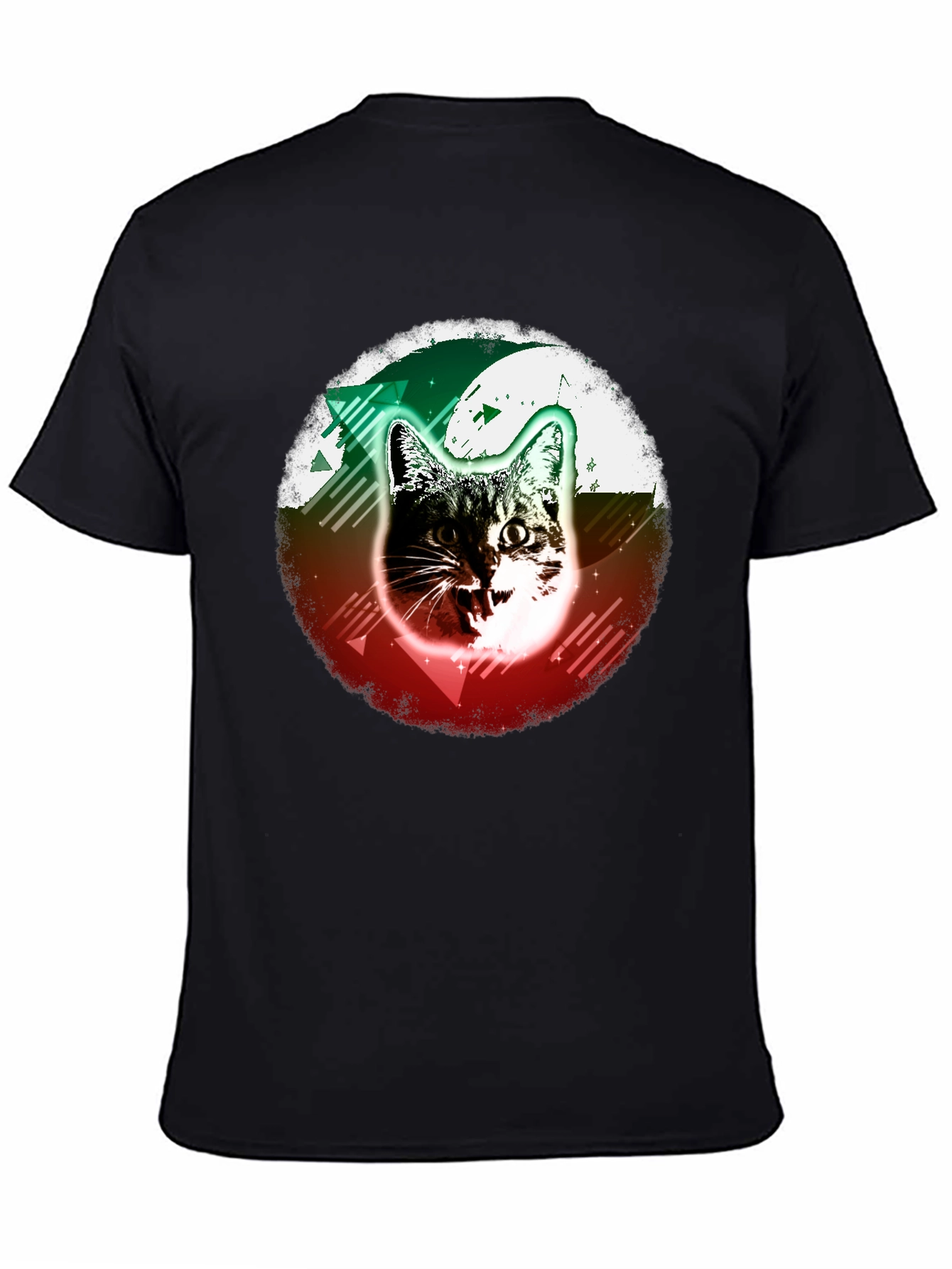 Cat Graphic Tee - Funky Retro Design