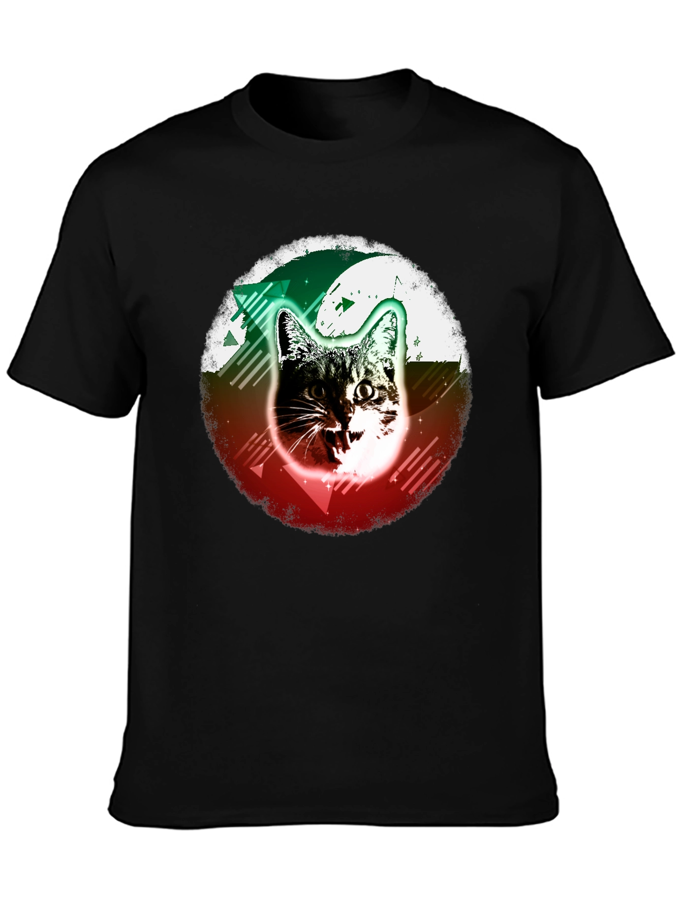 Cat Graphic Tee - Funky Retro Design