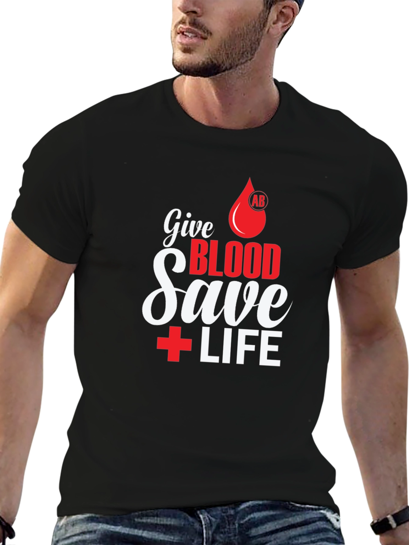 Give Blood Save Life Graphic T-Shirt