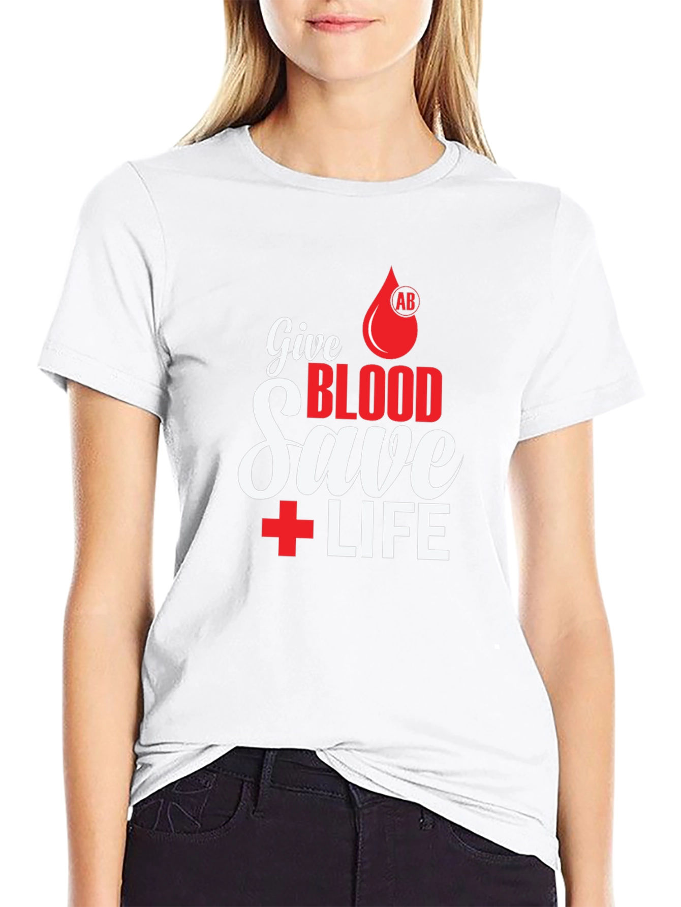 Give Blood Save Life Graphic T-Shirt